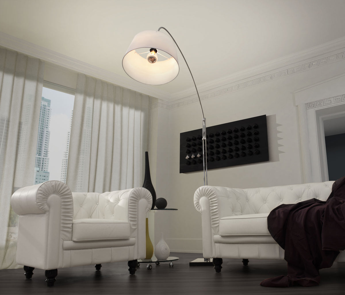 Allen Floor Lamp Beige