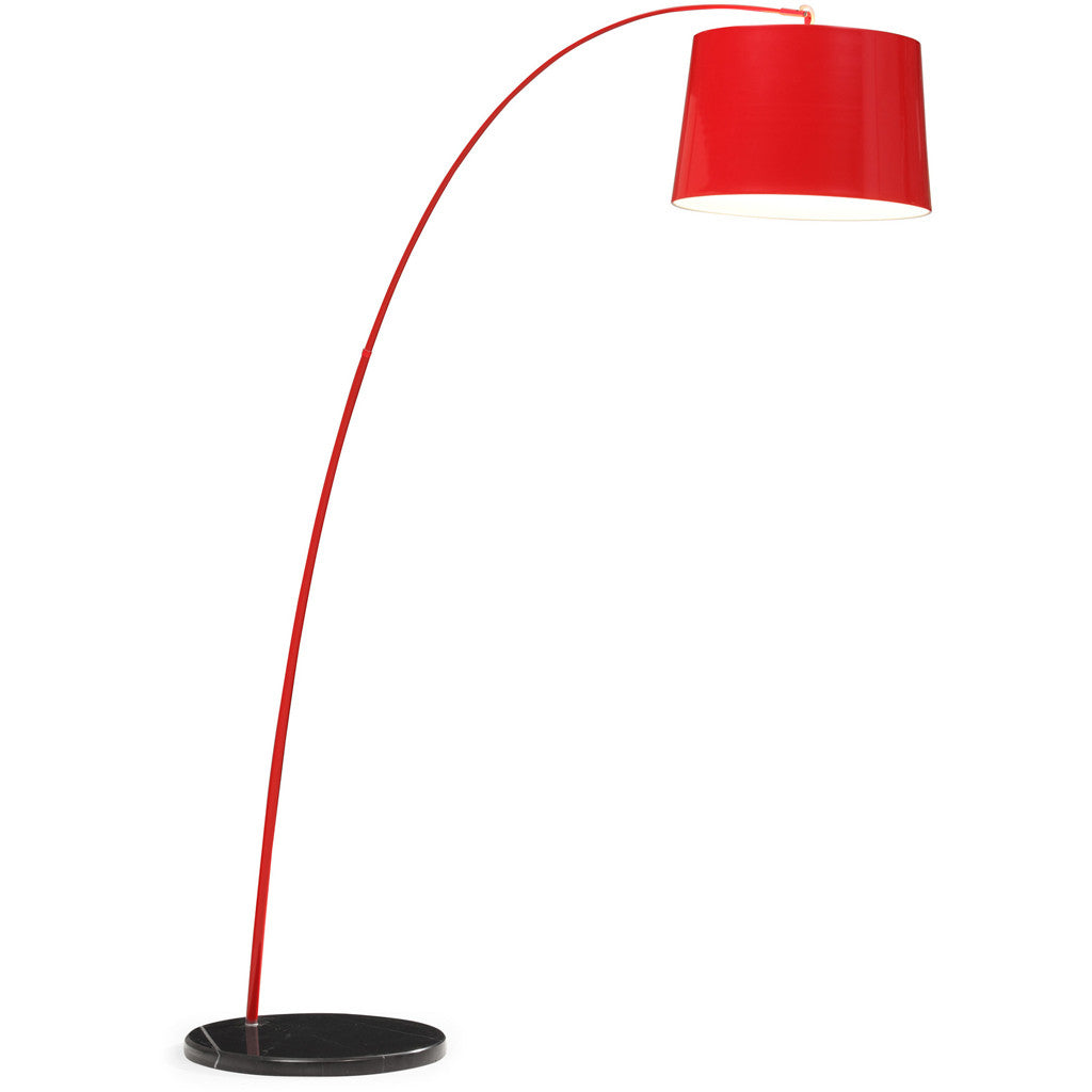 Troy Floor Lamp Red Black Base