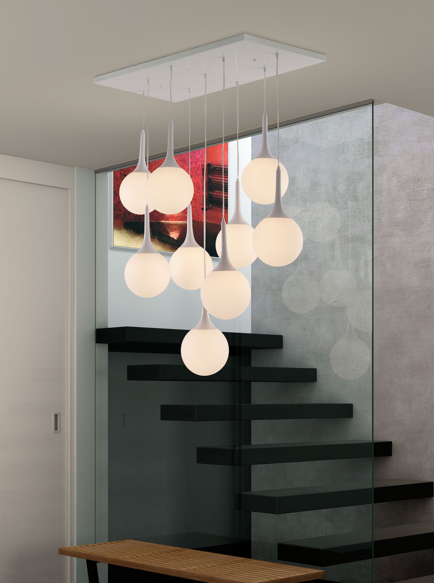 Droplets Ceiling Lamp White