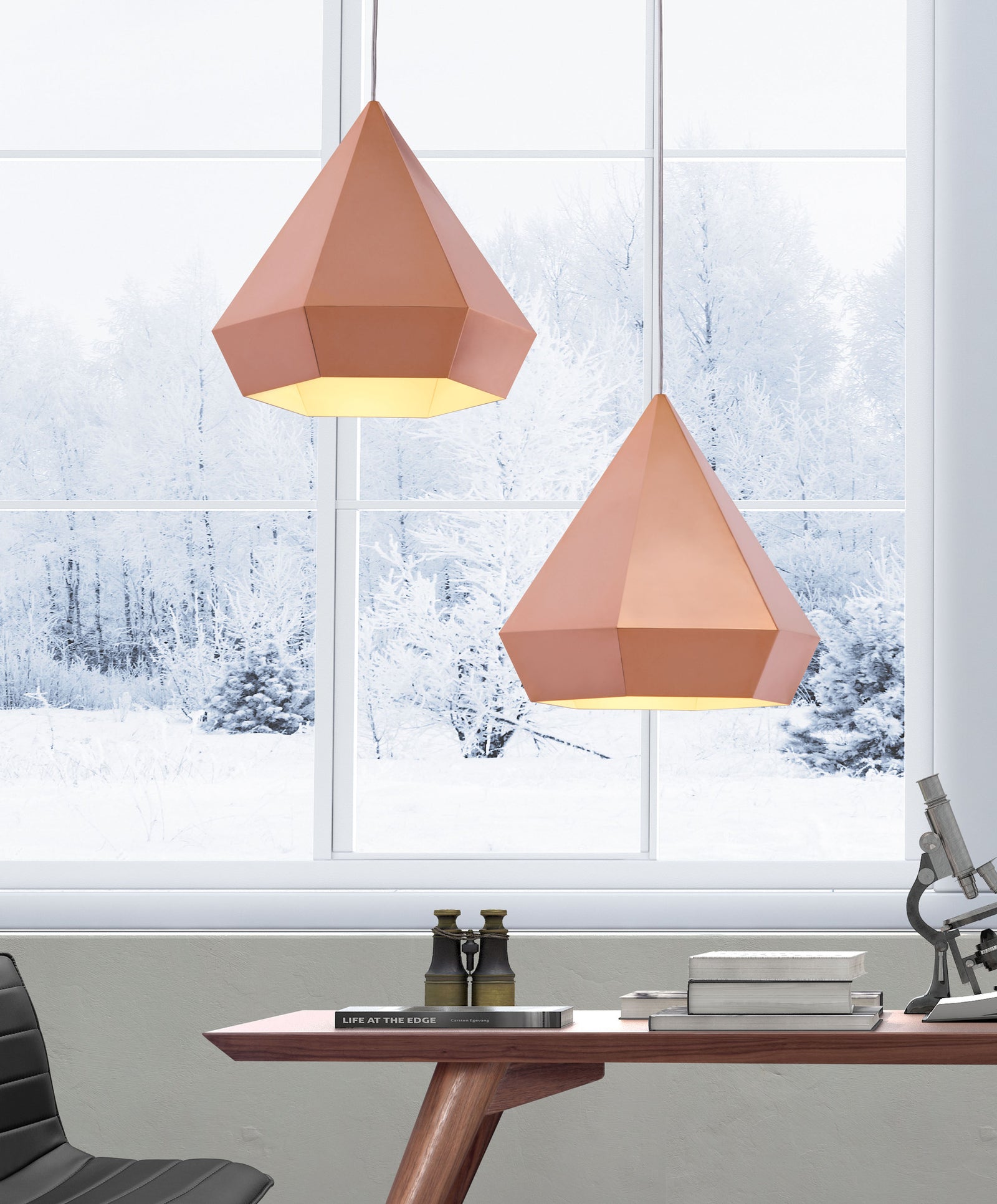Prism Ceiling Lamp Rose Gold
