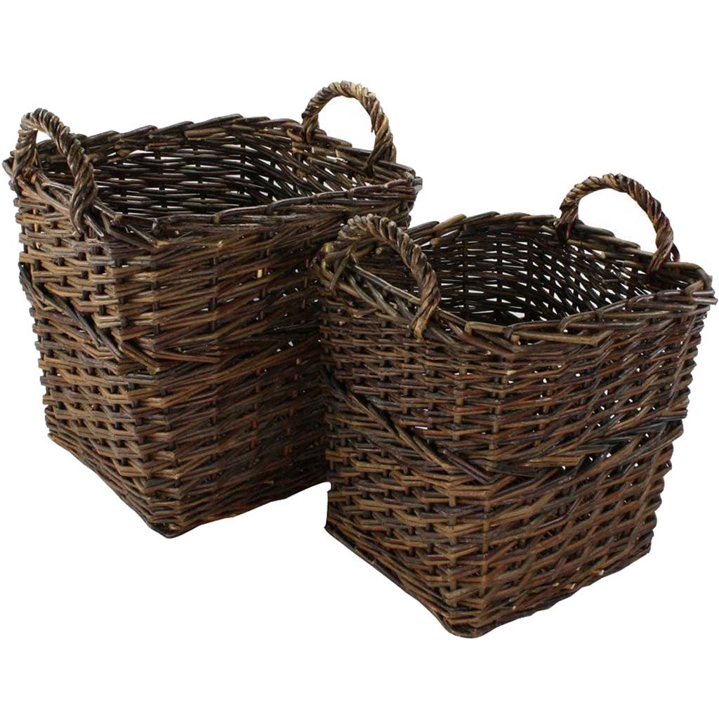 Orchard Willow Square Basket (Set of 2)