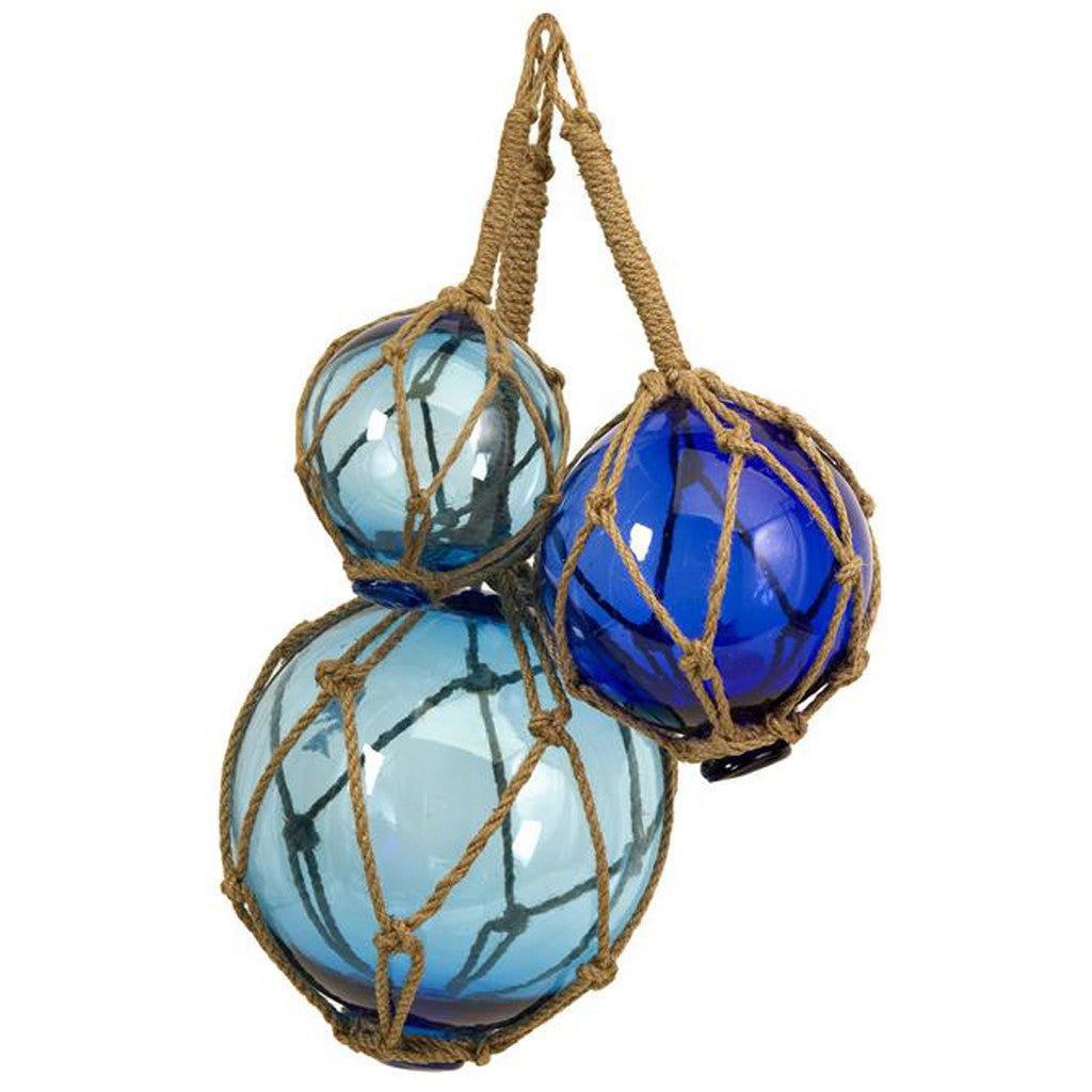 Blue Glass Floats (Set of 3)