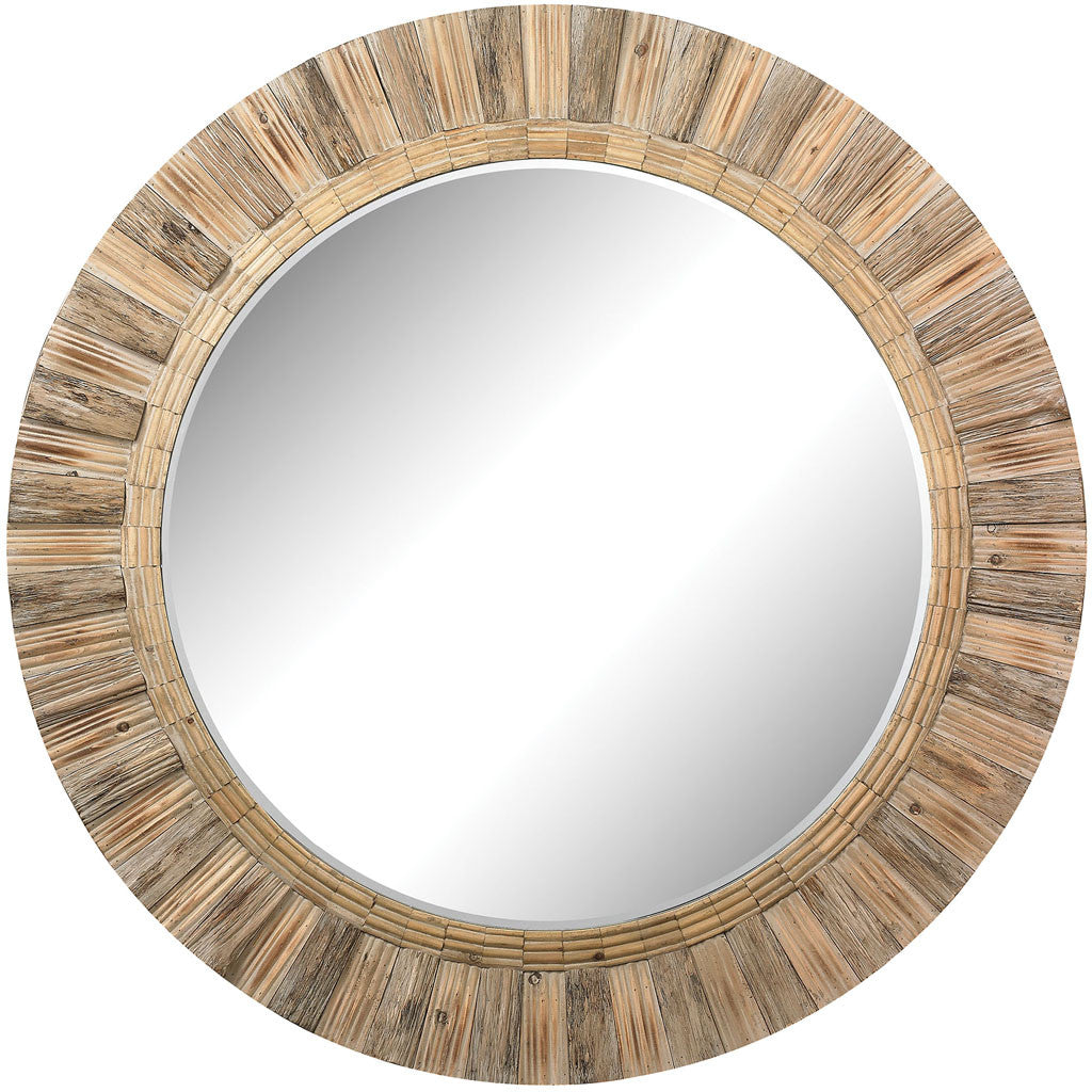 Targon Round Wicker Mirror