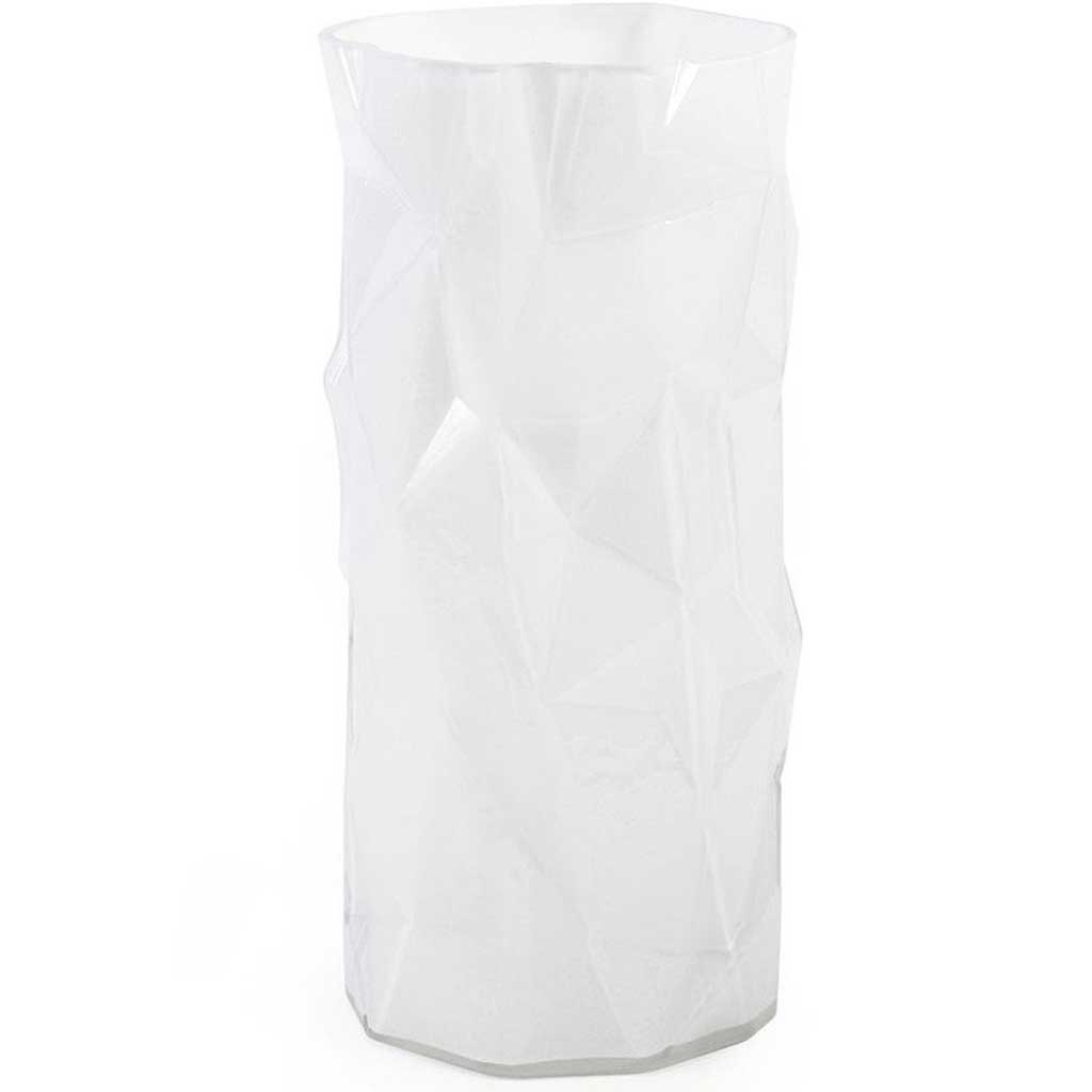 Meade White Crinkle Vase