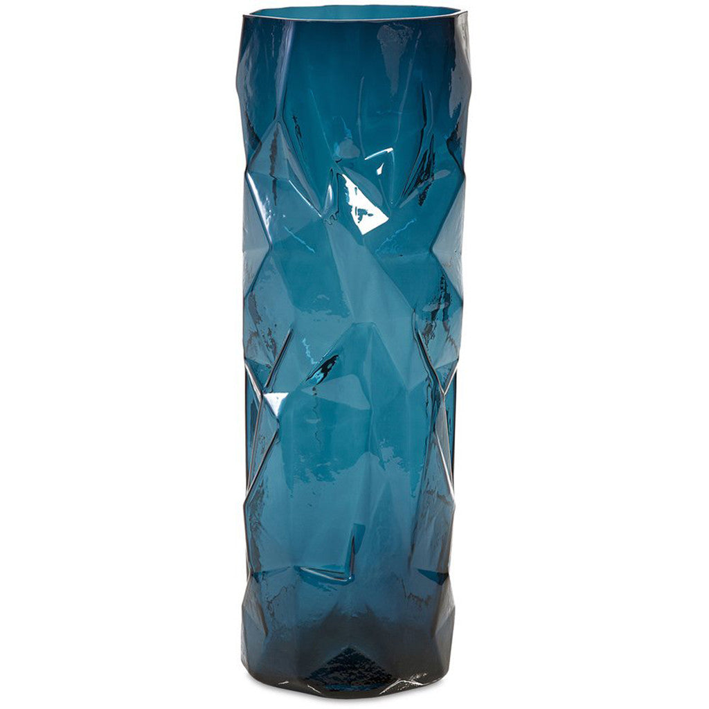 Meade Teal Crinkle Vase