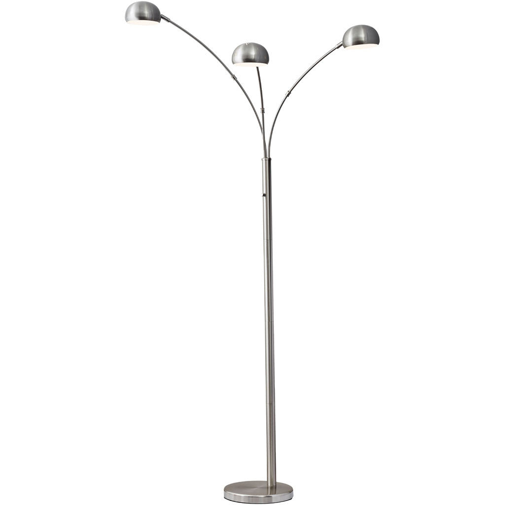 Doral Arc Lamp Brushed Steel