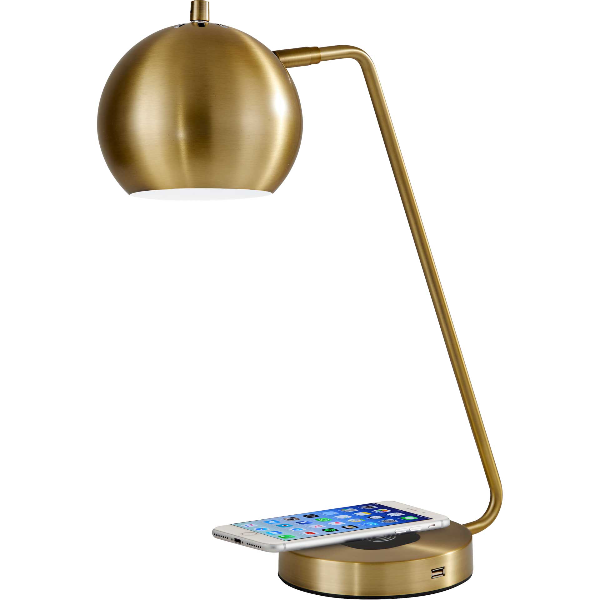 Epernay Wireless Charge Desk Lamp Brass
