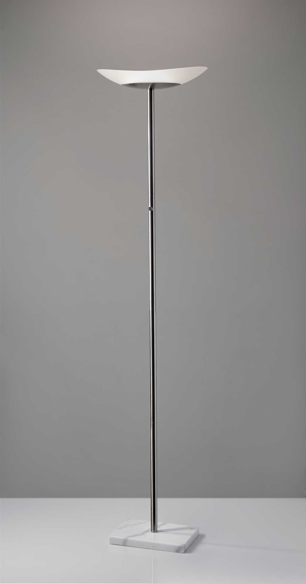 Cenon LED Torchiere Brushed Steel