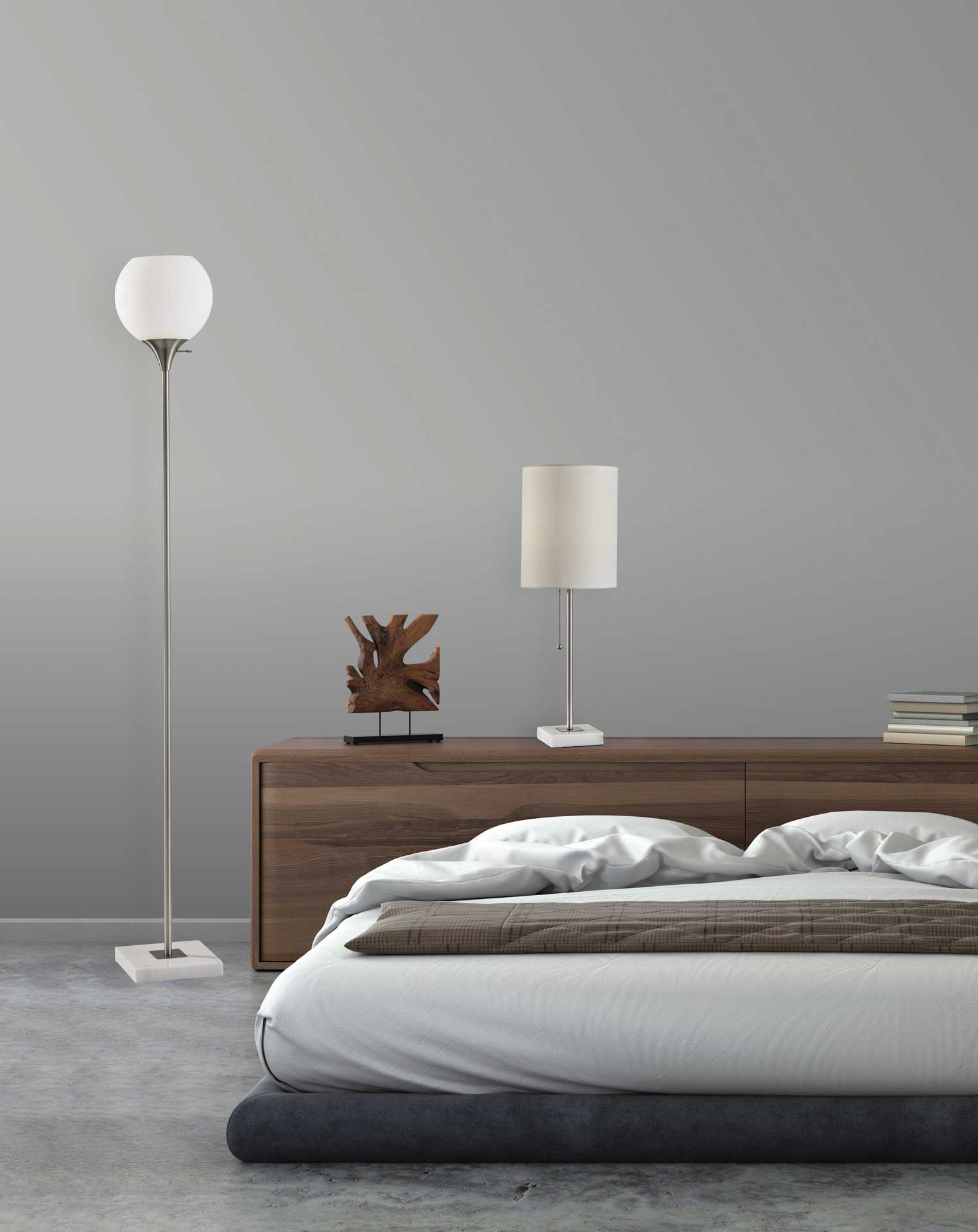 Fife Table Lamp Brushed Steel
