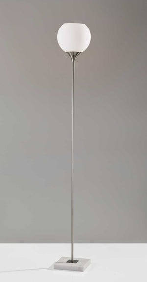 Fife Torchiere Brushed Steel