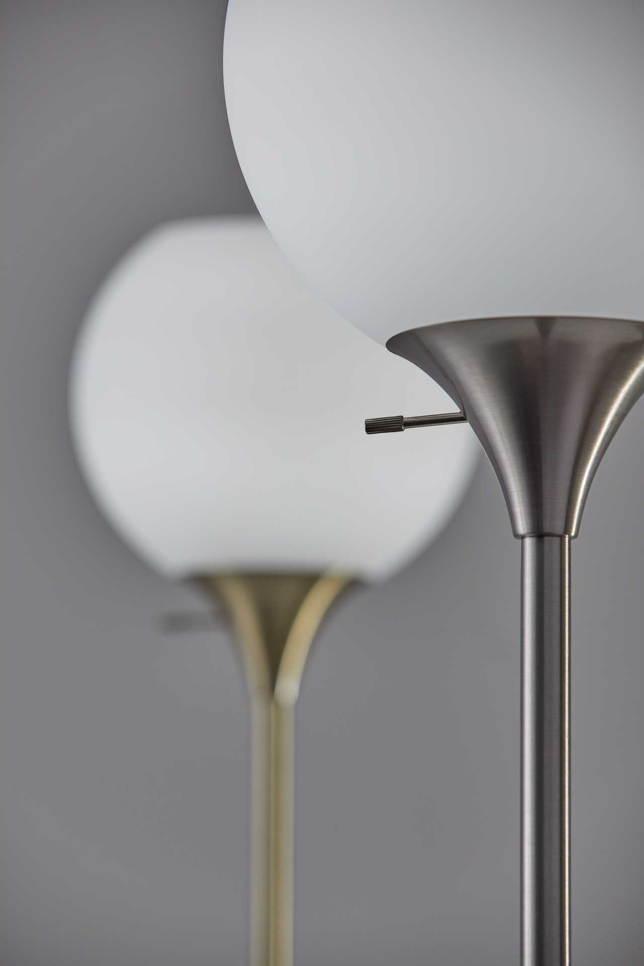 Fife Torchiere Brushed Steel