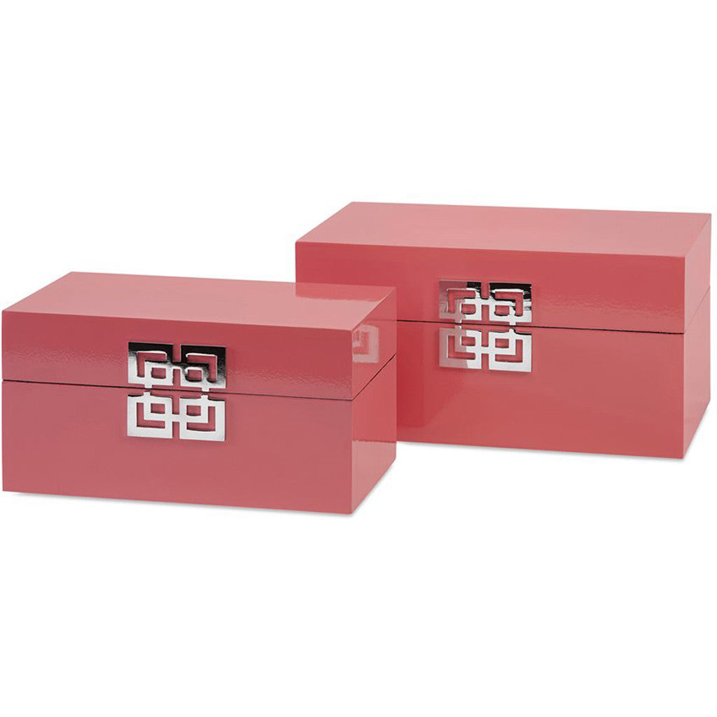Dent Pink Boxes (Set of 2)