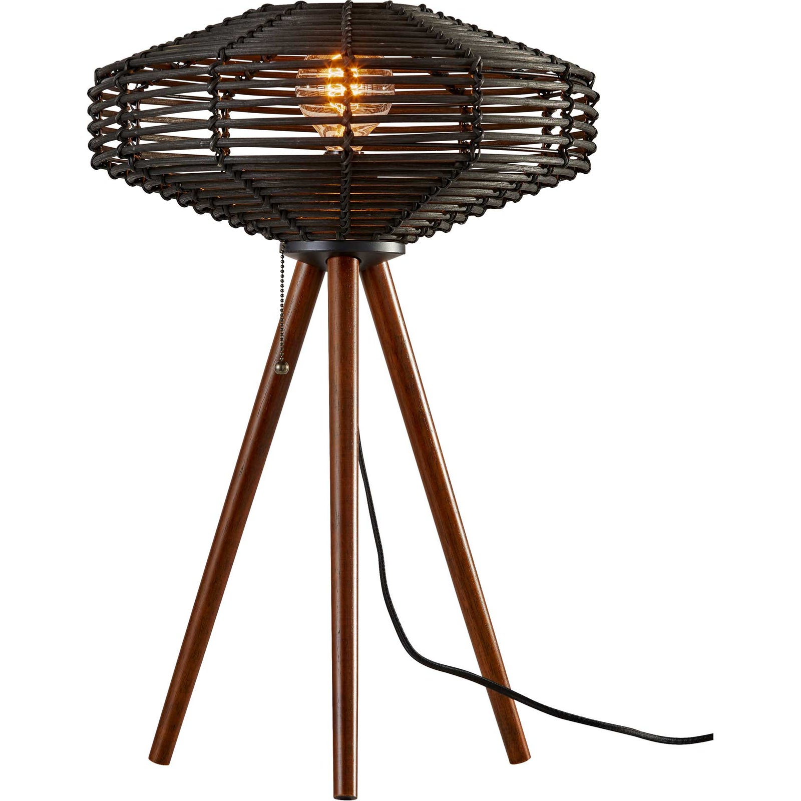 Kinston Table Lamp Black/Walnut