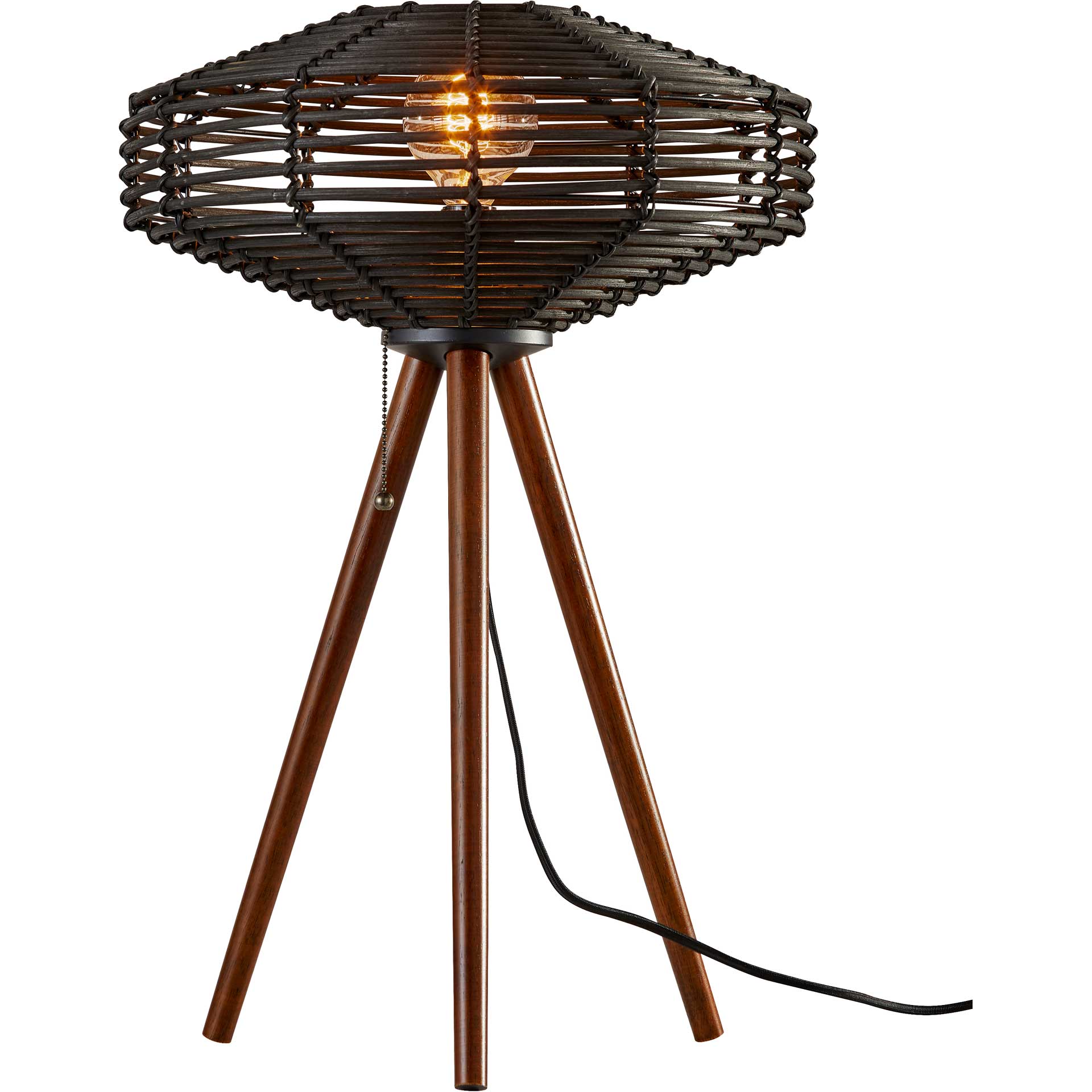 Kinston Table Lamp Black/Walnut
