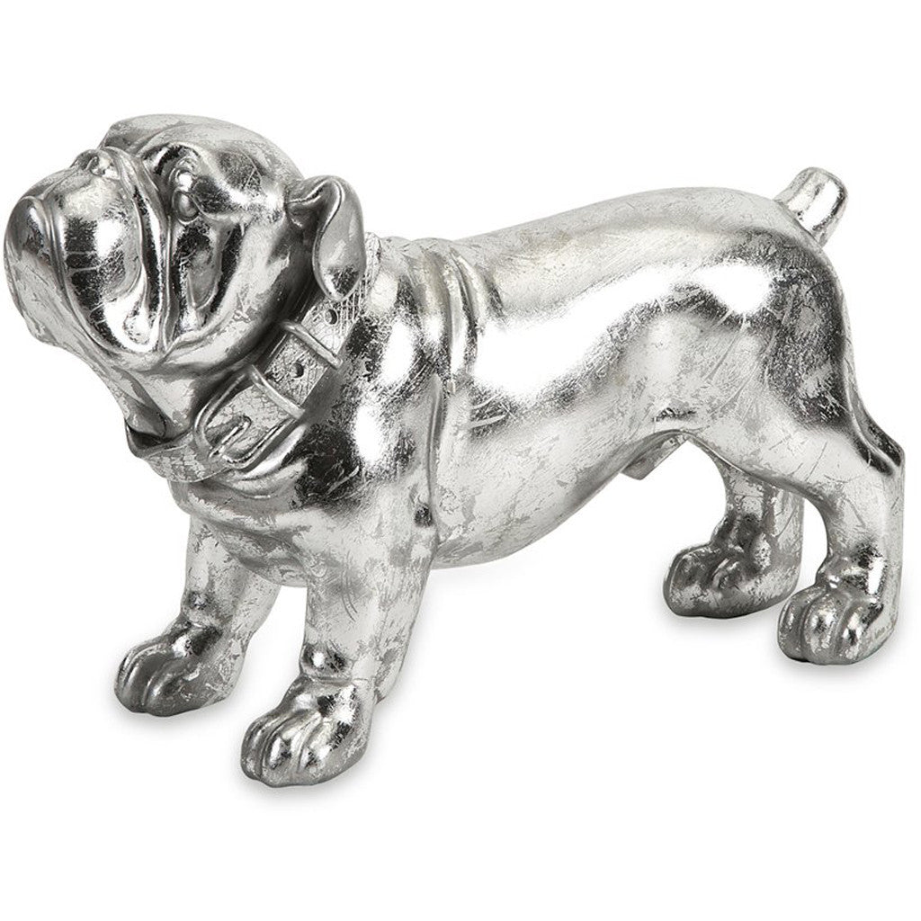 Muscatine Stick Silver Dog Statue