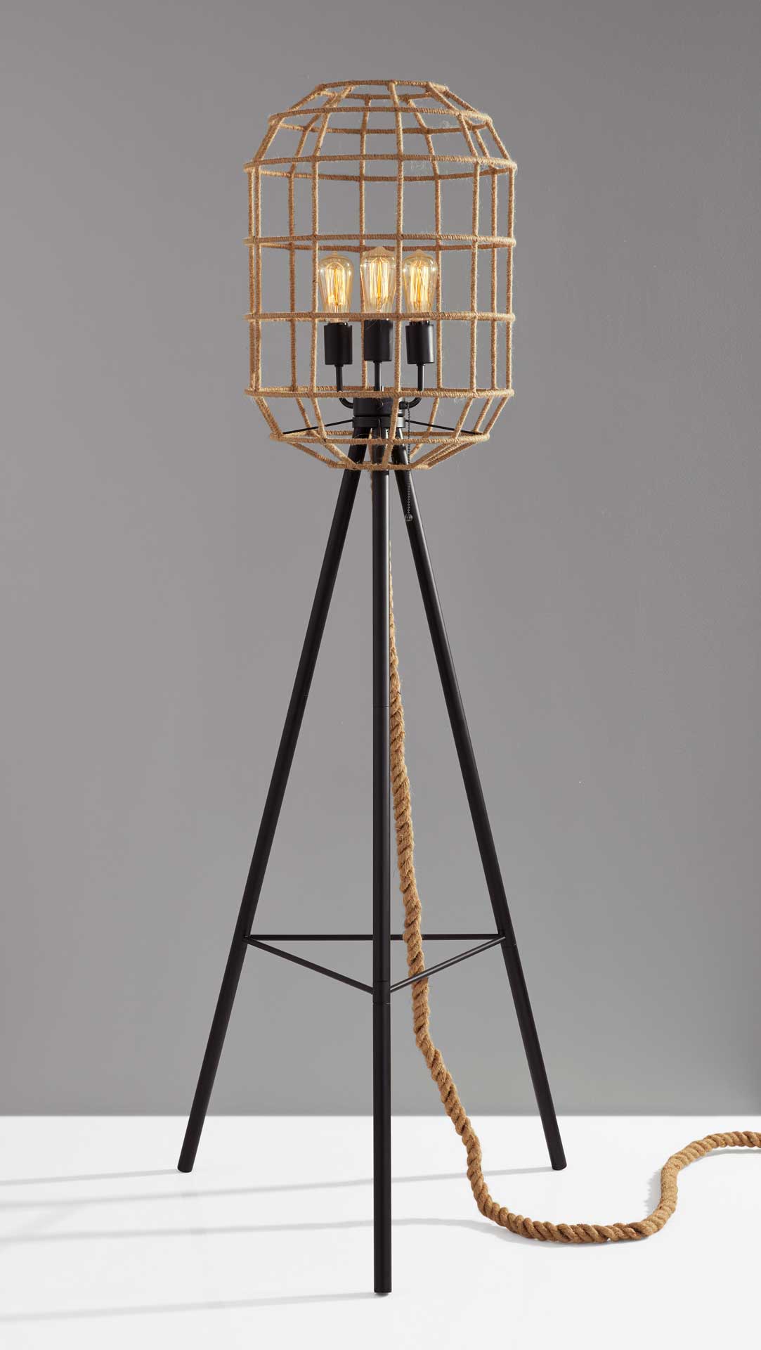 Molde Floor Lamp Black/Natural