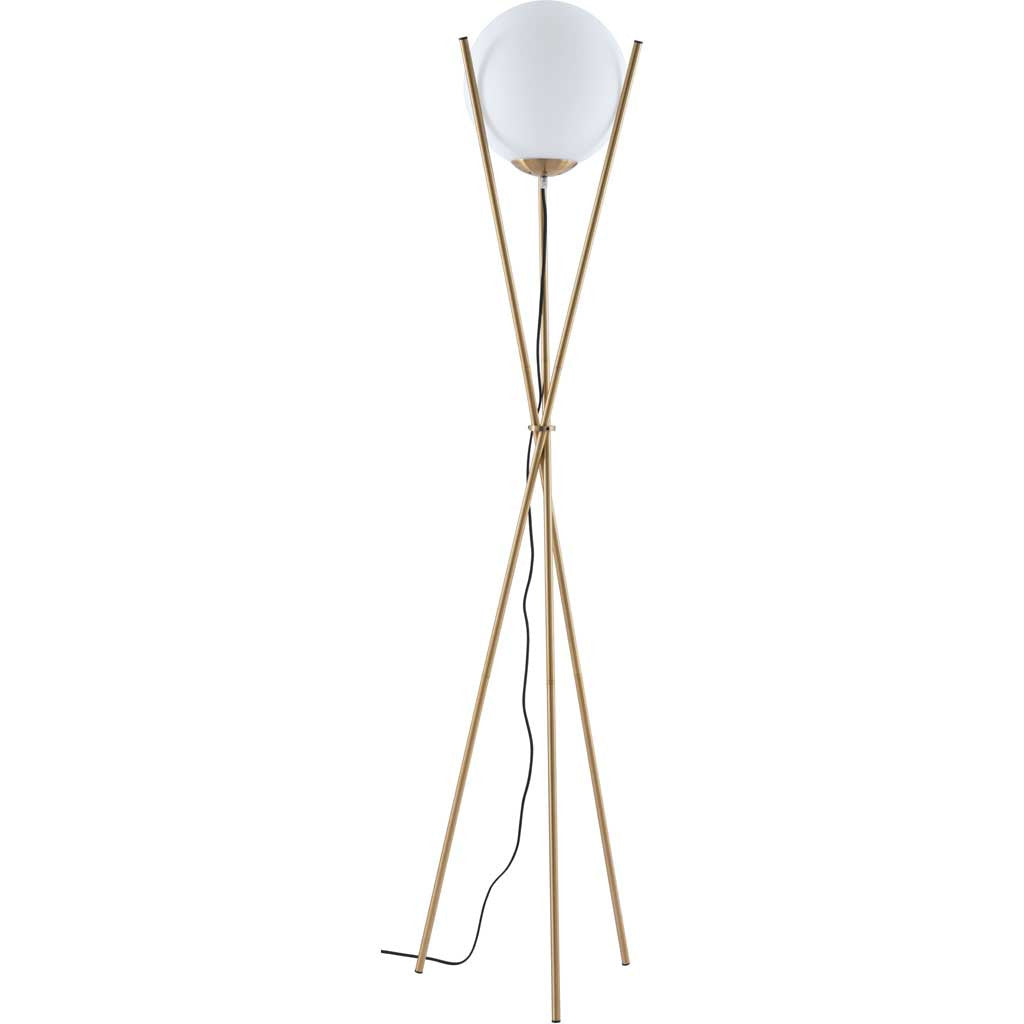 Anthem Floor Lamp White & Brushed Brass
