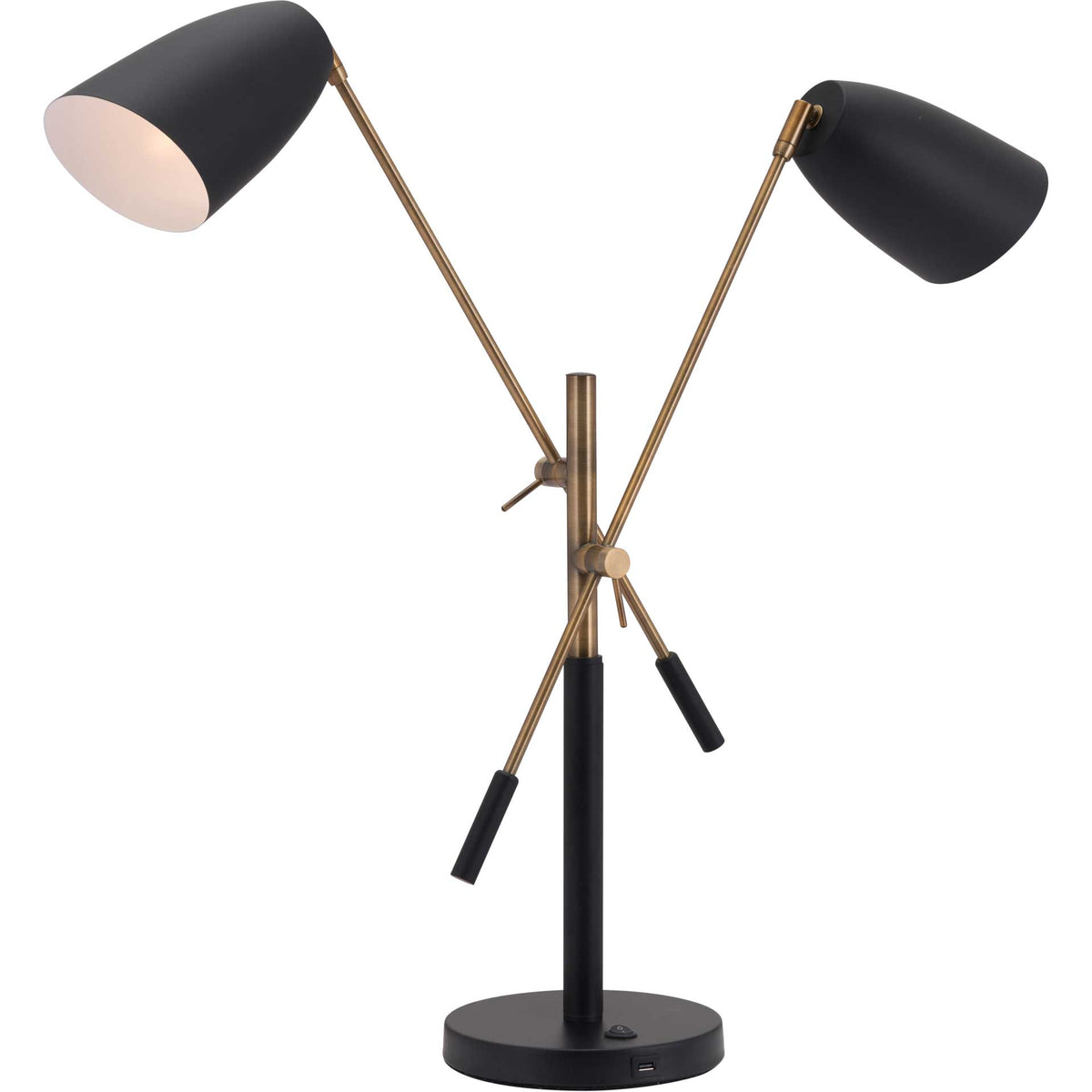 Tahoe Table Lamp Matte Black/Brass