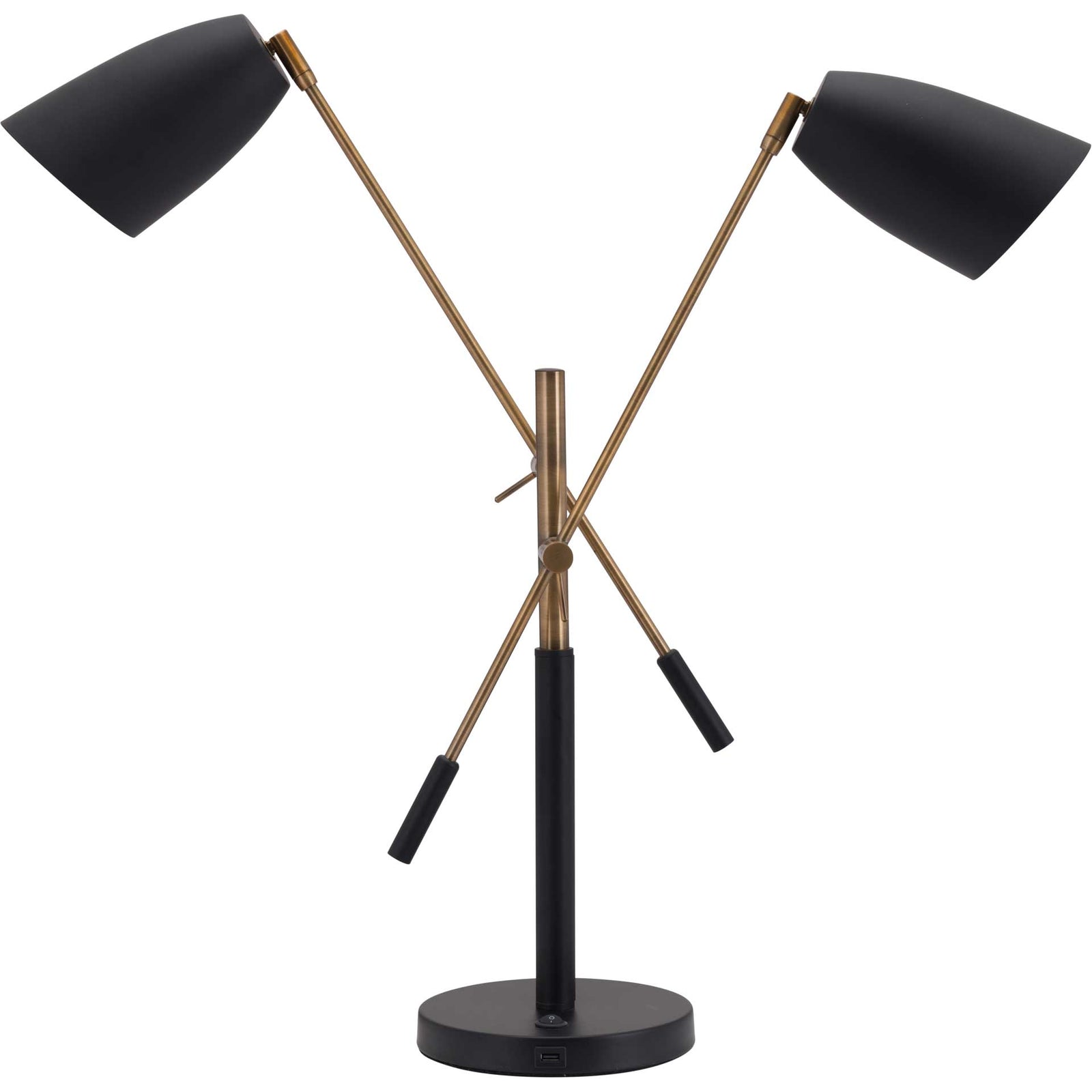 Tahoe Table Lamp Matte Black/Brass