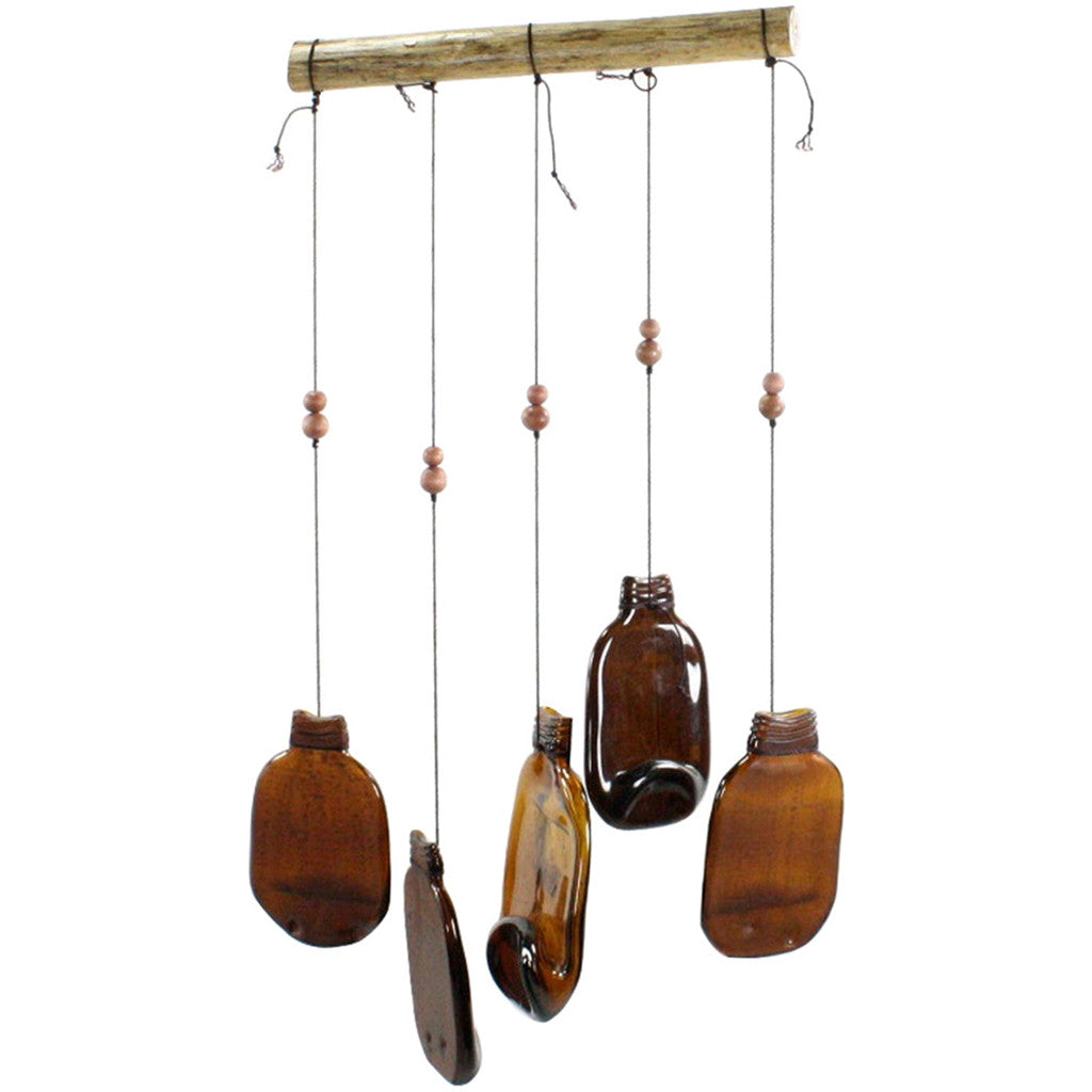 Slumped Glass Bottle Wind Chime