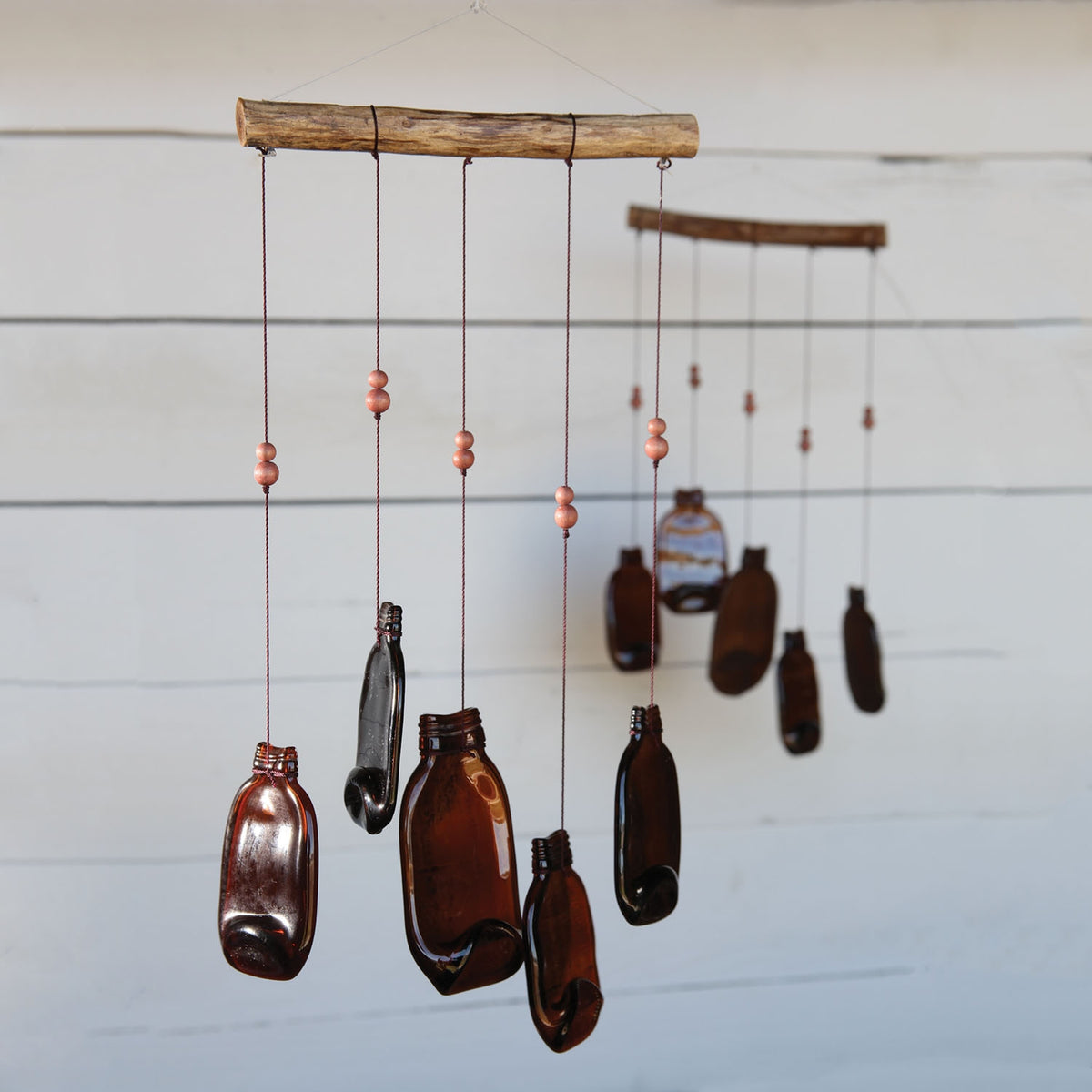 Slumped Glass Bottle Wind Chime