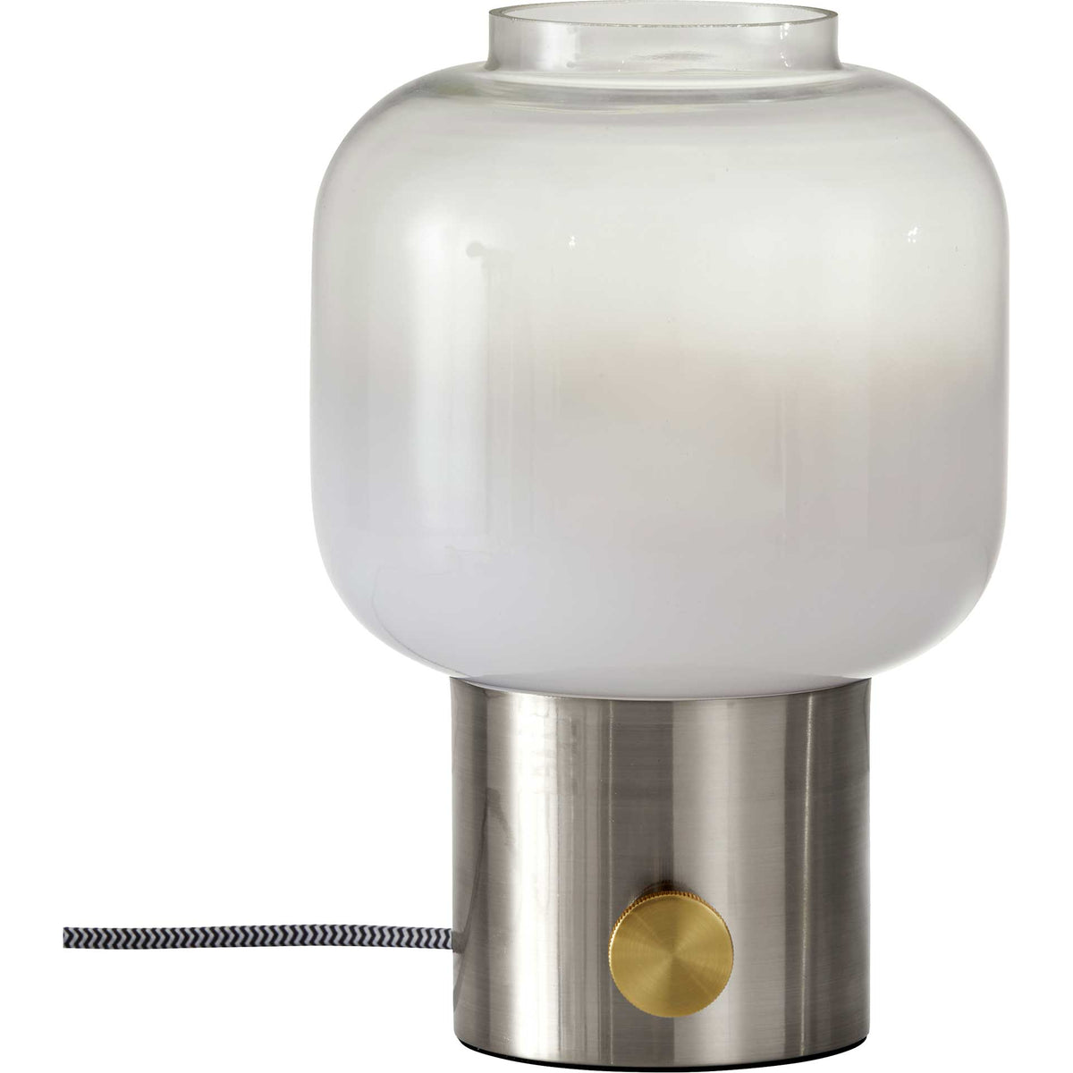 Lens Table Lamp Brushed Steel