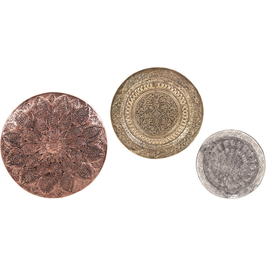 Valentine Embossed Oversized Wall Chargers (Set of 3)