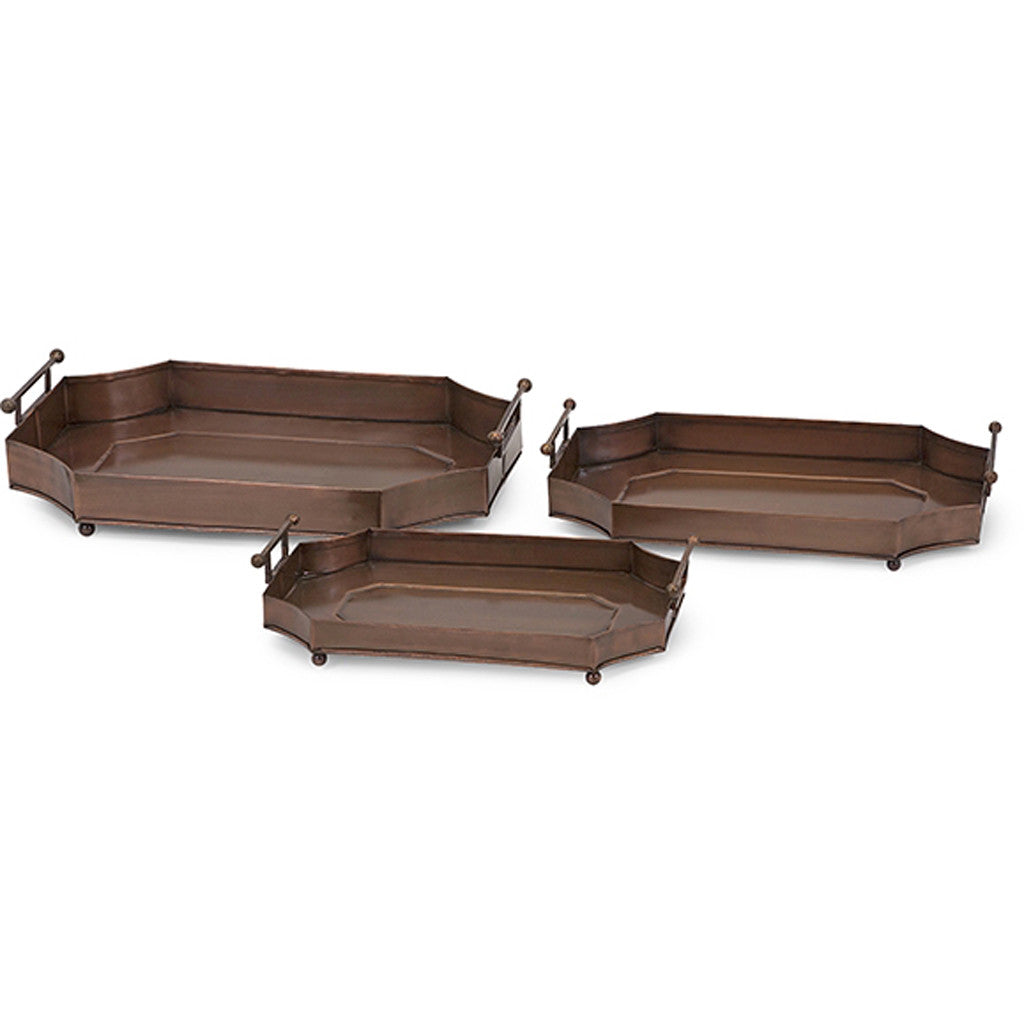 Zaoui Copper Trays (Set of 3)