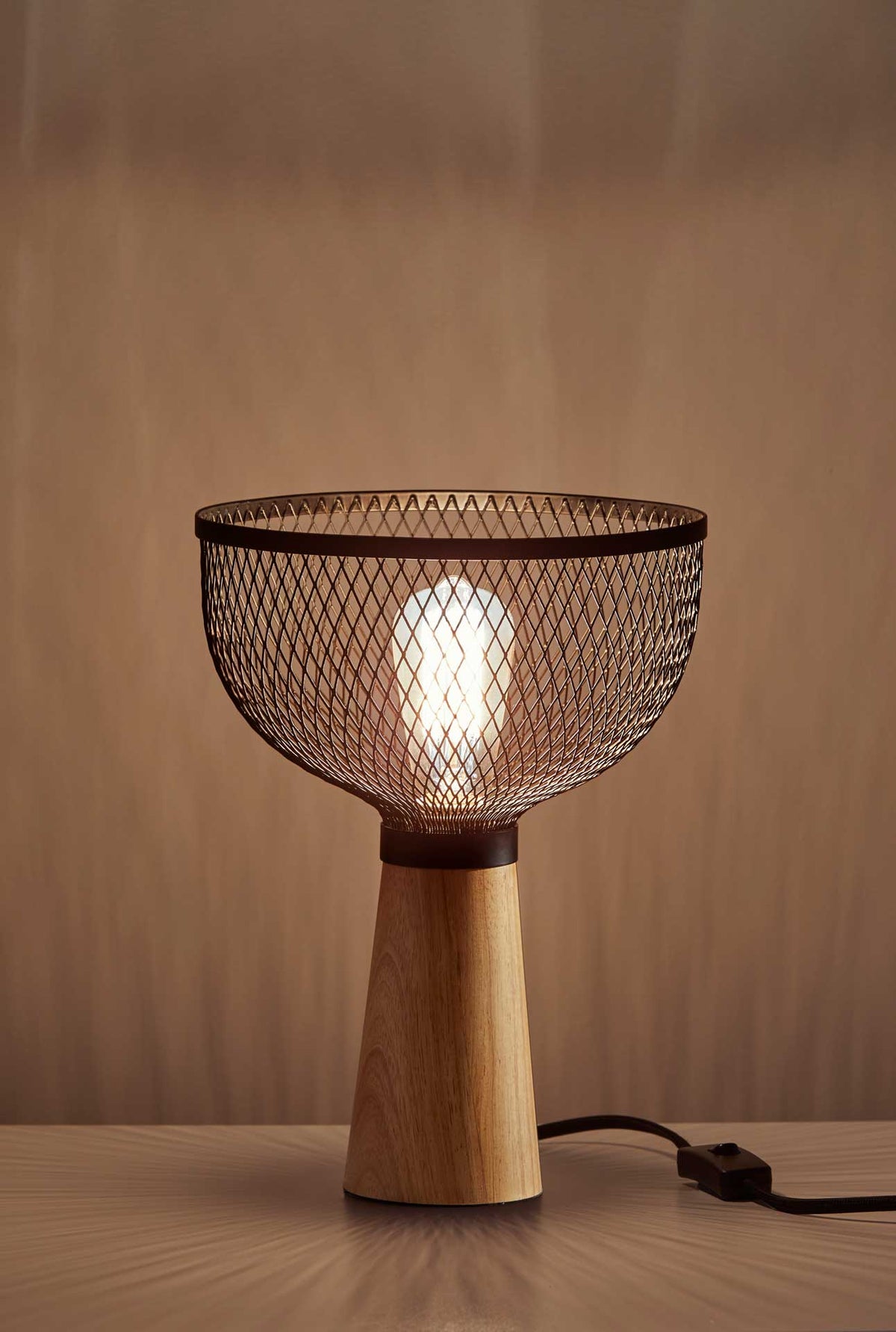Dammarie Table Lamp Black/Natural