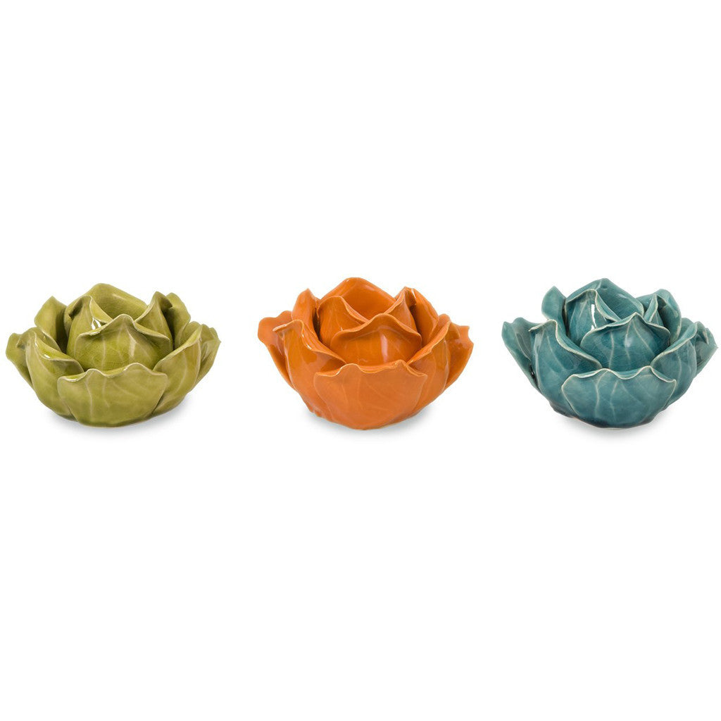 Camas Flower Candle Holders in Gift Box (Set of 3)