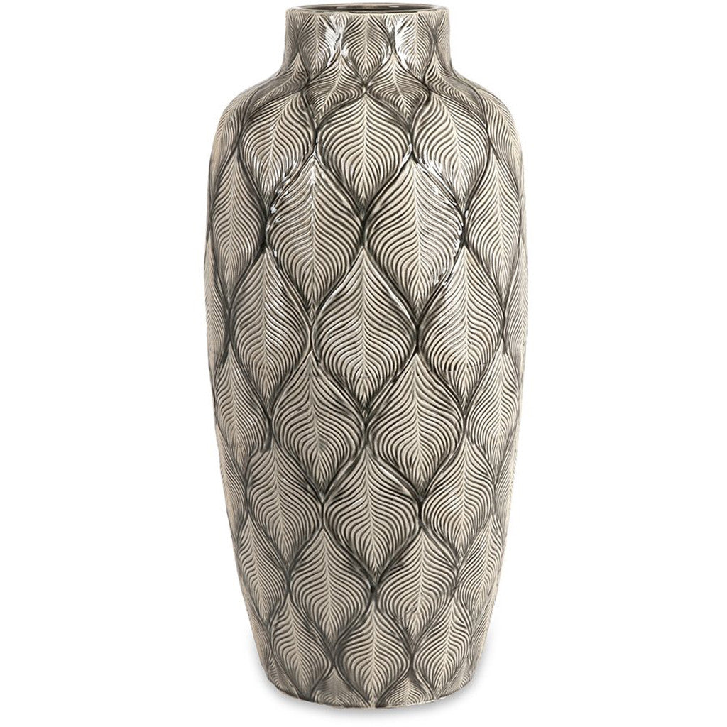 Feathered Oversize Vase
