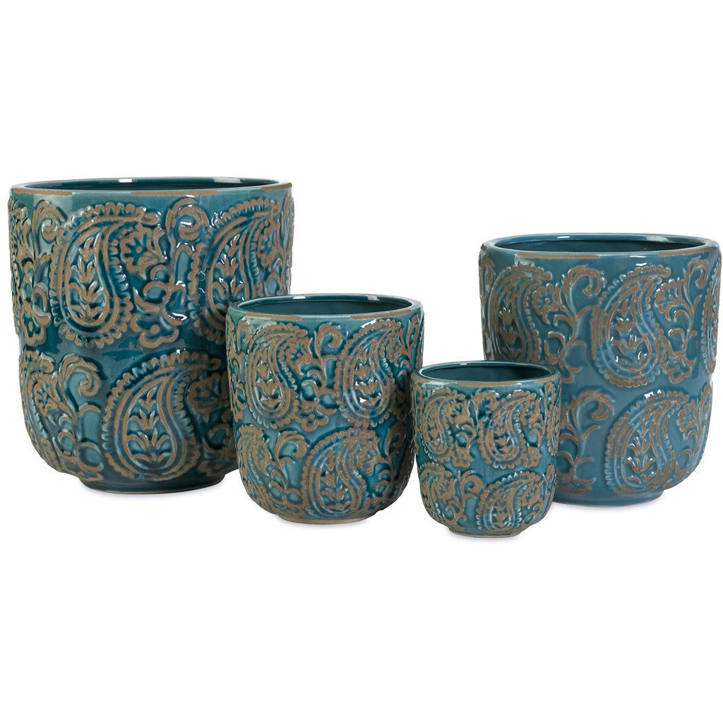 Park Blue Planters (Set of 4)