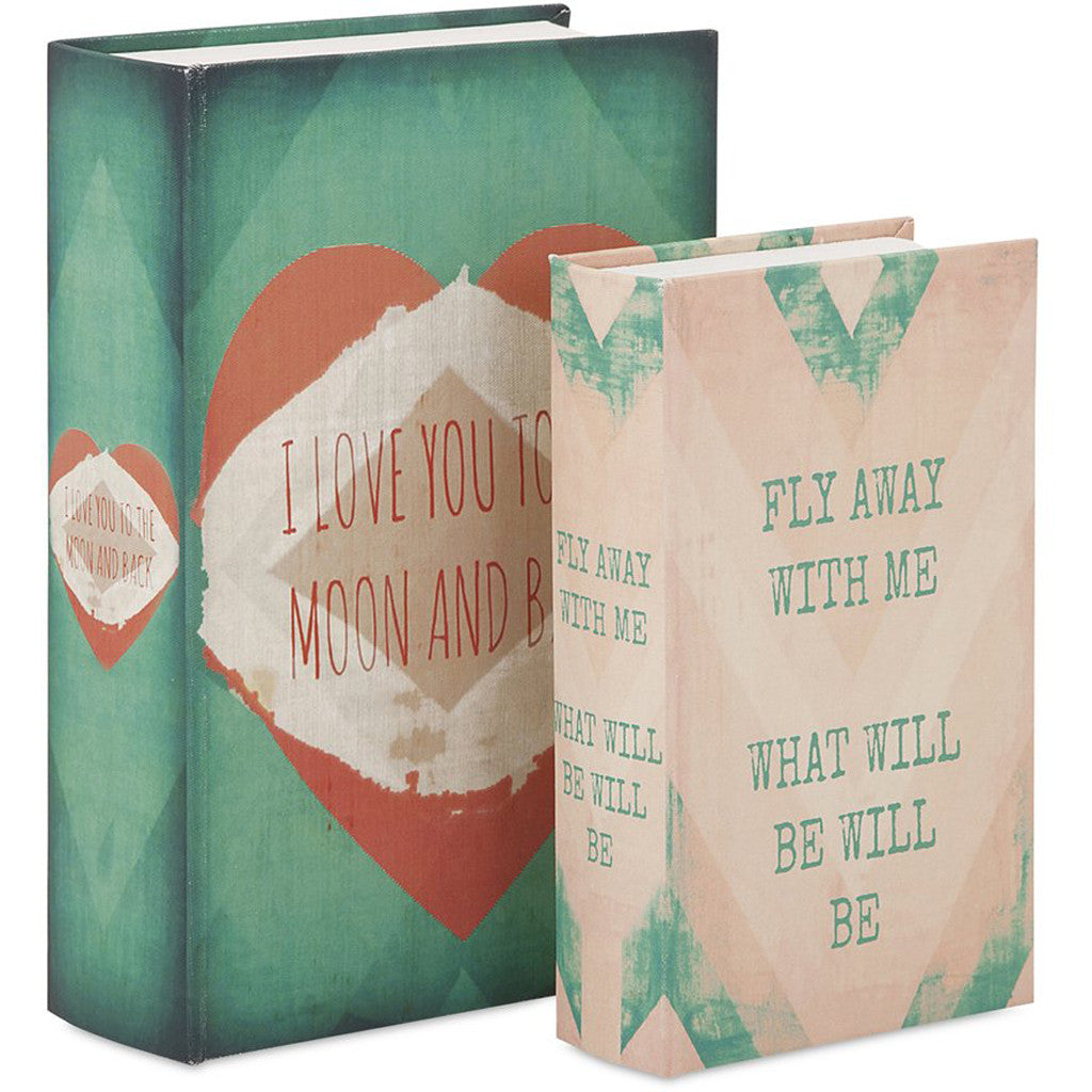 Love You To The Moon Book Boxes (Set of 2)