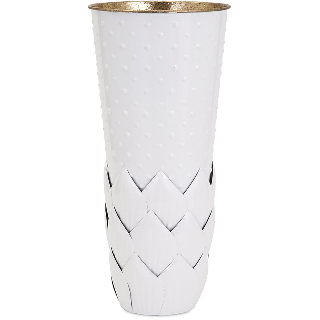 Mason Large Metal Leaf Vase