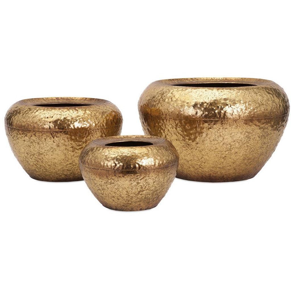 Valencia Gold Leaf Planter (Set of 3)
