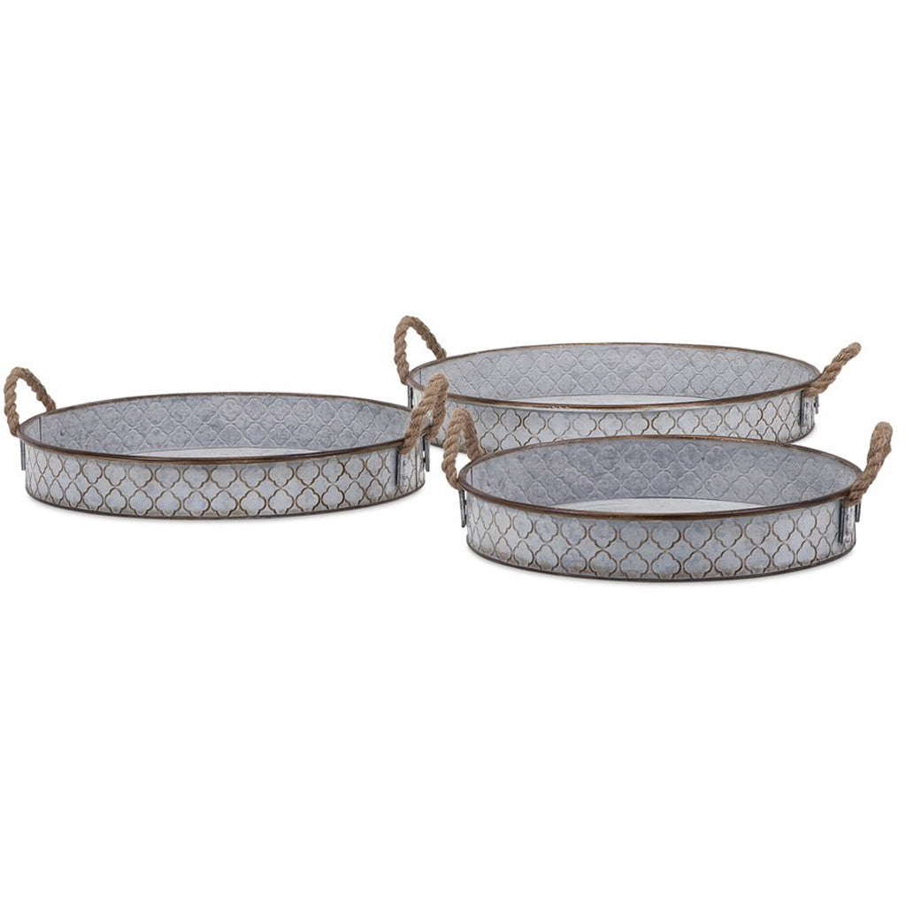 Boulder Metal Trays (Set of 3)