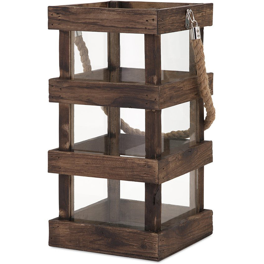 Newaygo Wood Lantern Tall