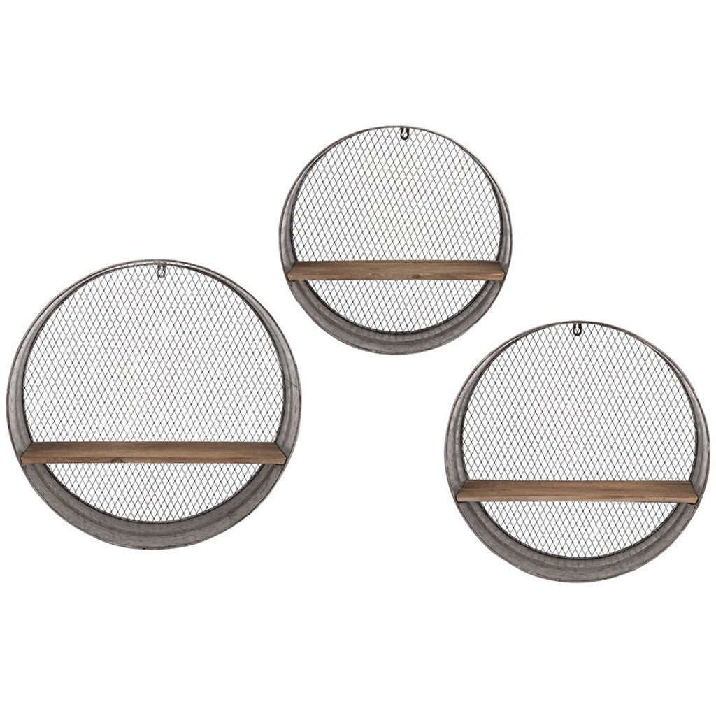 Latah Round Wall Shelves (Set of 3)