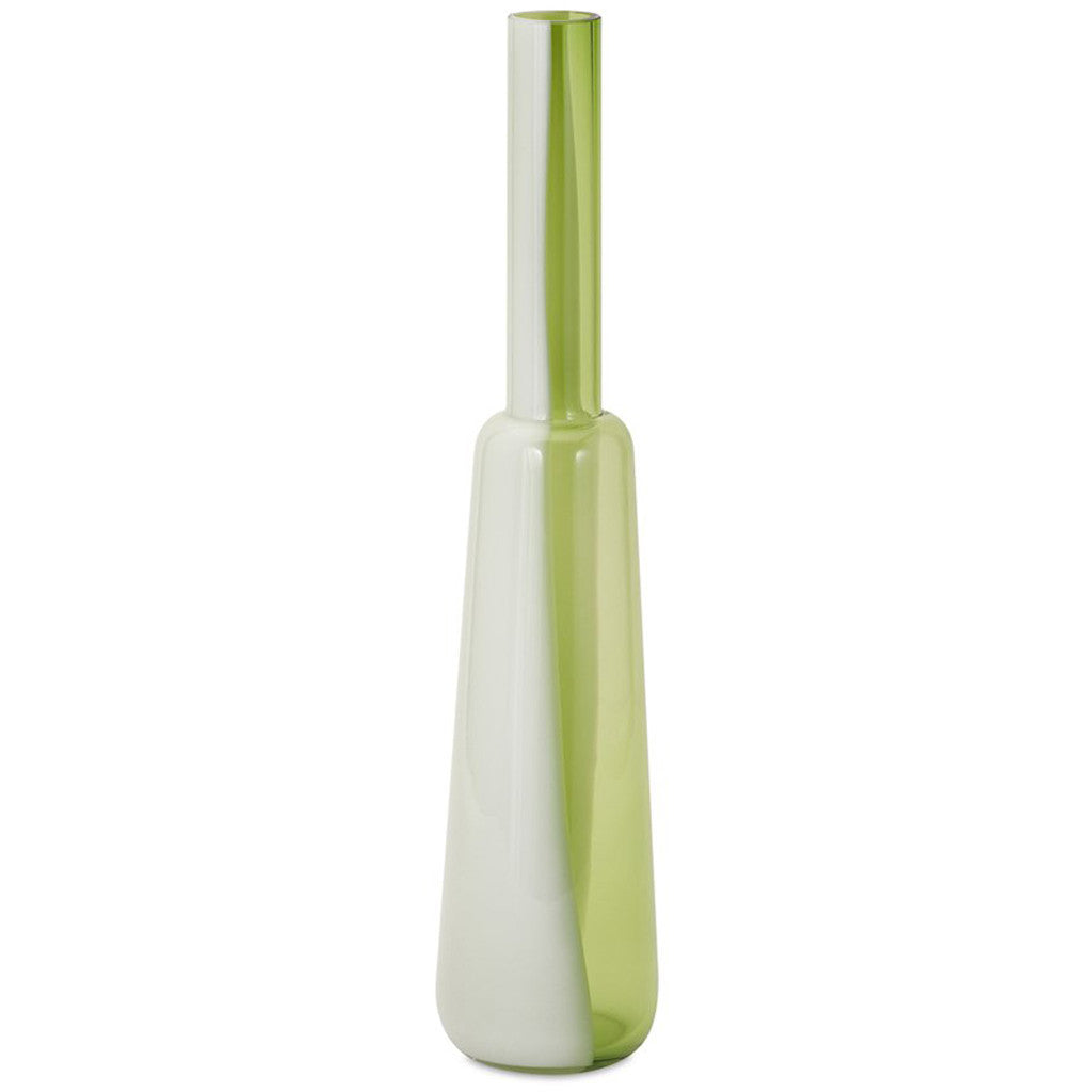 Alleghany Green and White Glass Vase