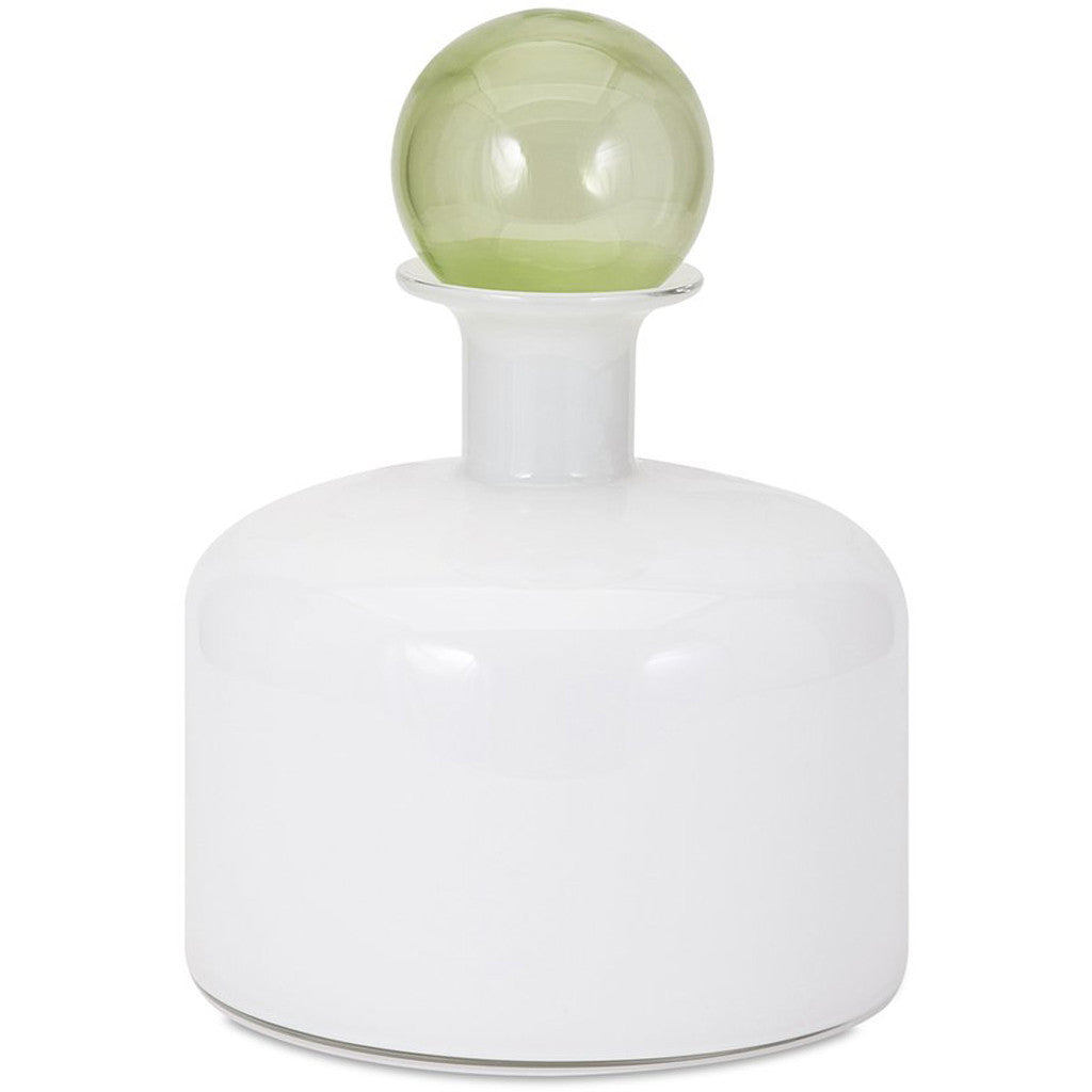 Blaine Jar with Green Glass Stopper