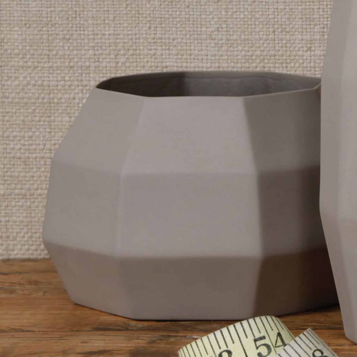 Modern Wide Ceramic Vase Gray