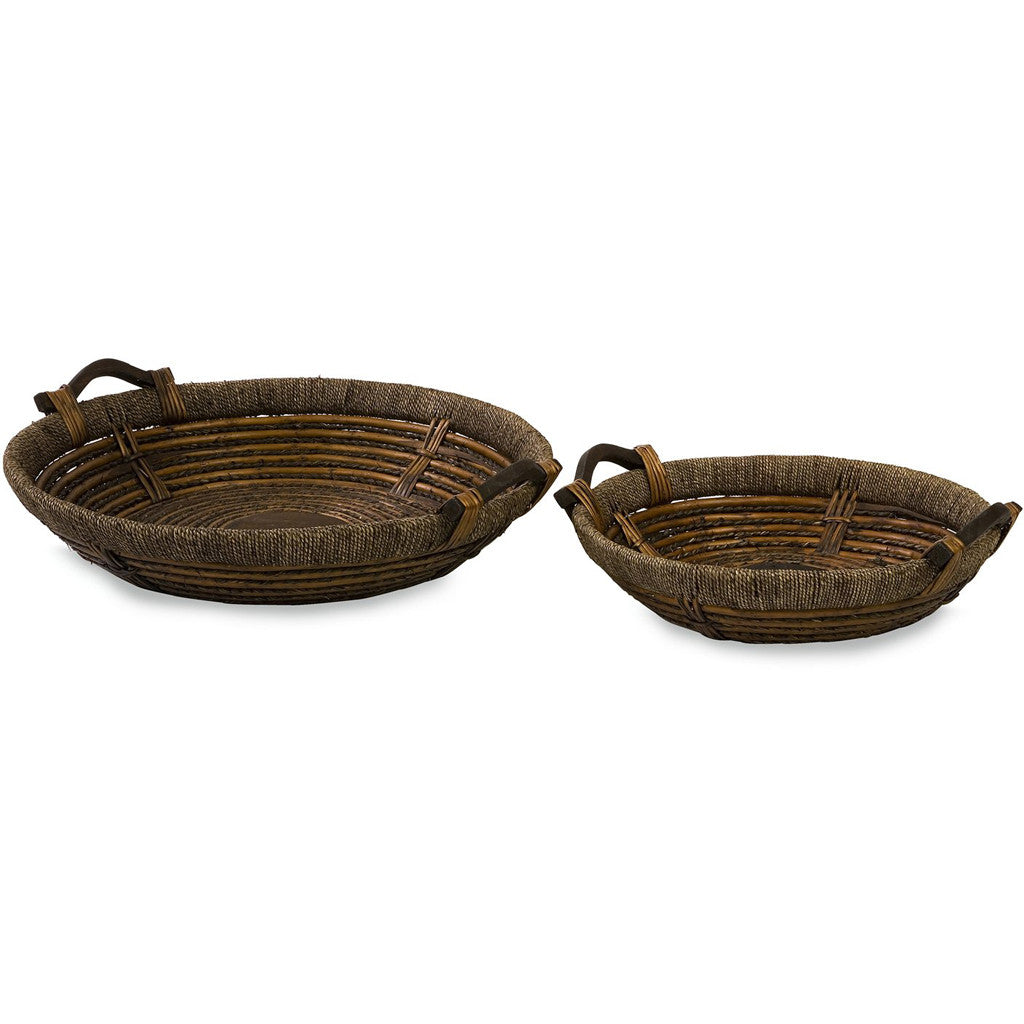 Oversized Willow Trays (Set of 2)