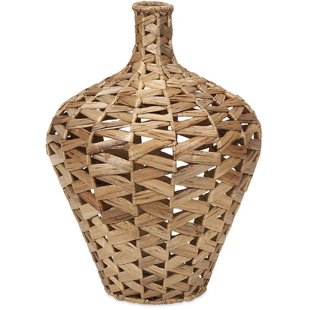 Long Small Woven Water Hyacinth Vase