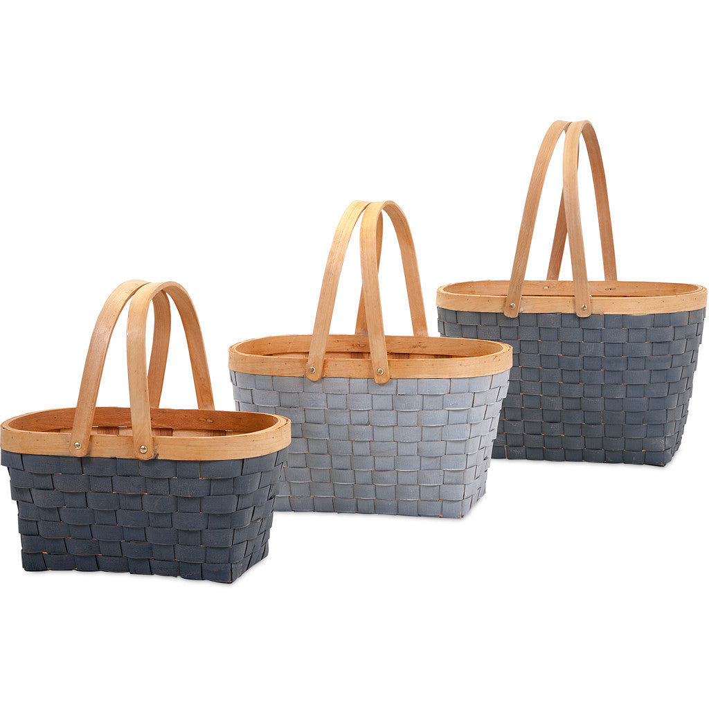 Waghorn Natural Woven Baskets (Set of 3)