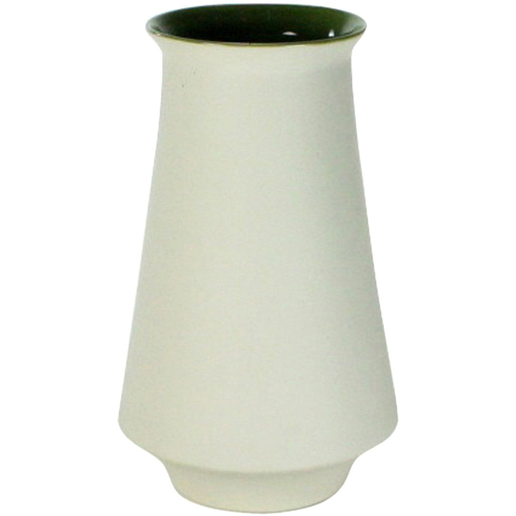 Meadow Ceramic Vase White/Green