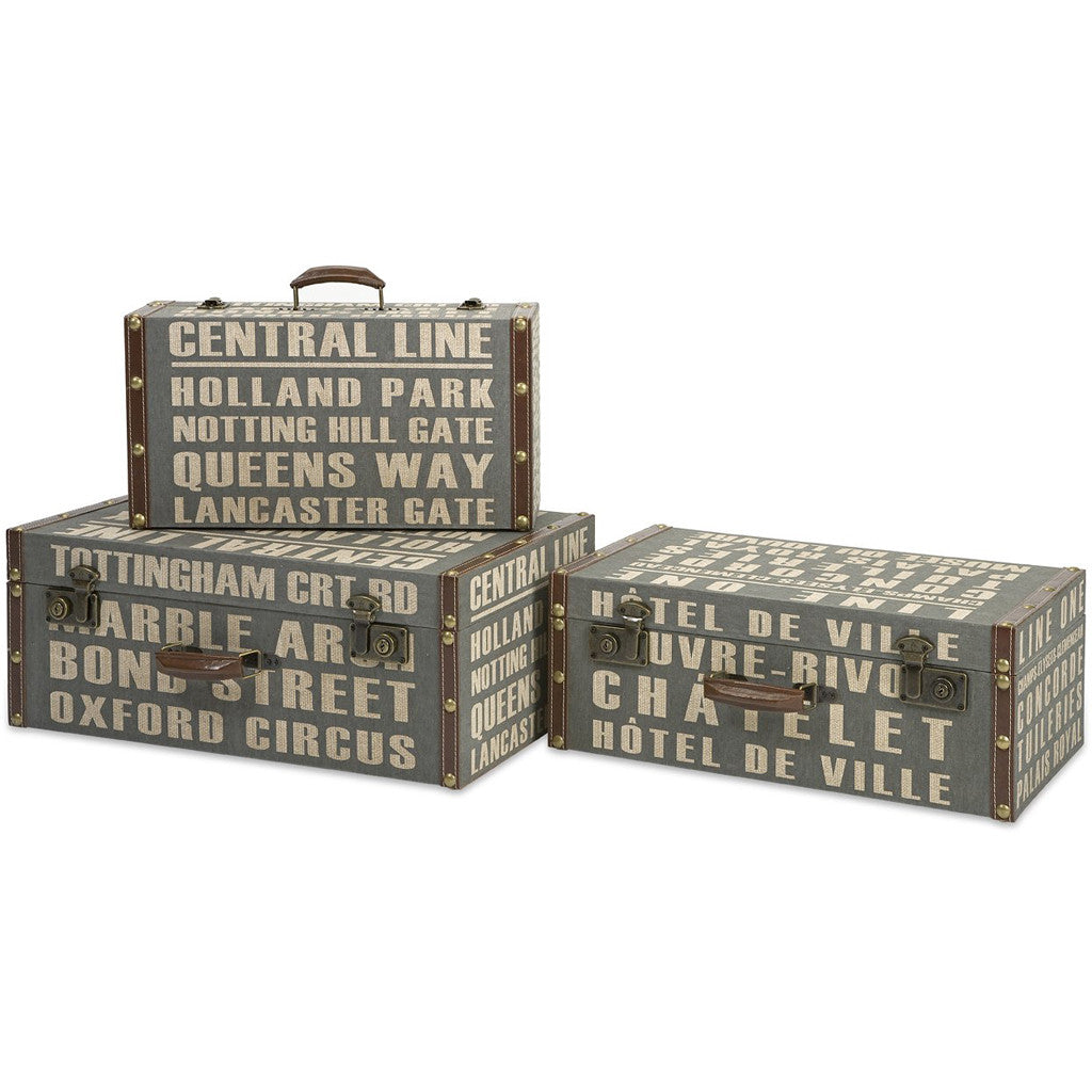 Central Line Suitcases (Set of 3)