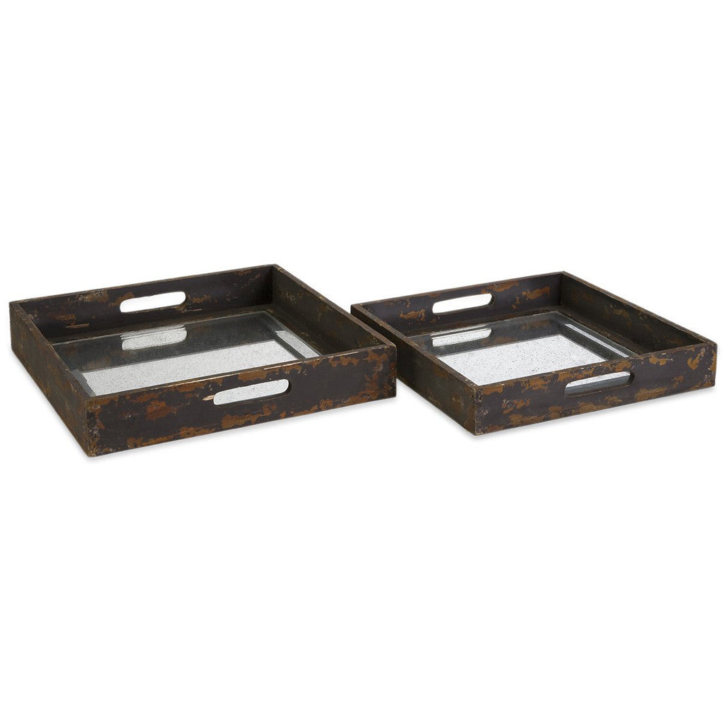 Custer Mirrored Trays (Set of 2)