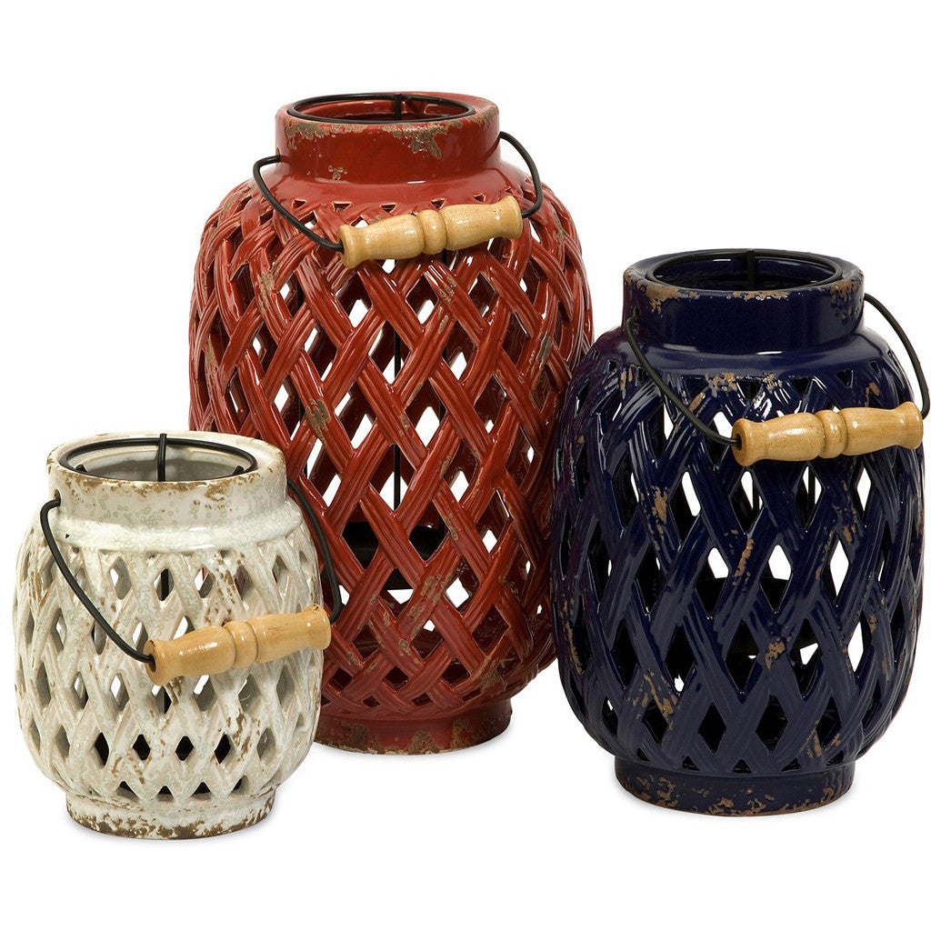 Bannock Lattice Lanterns (Set of 3)