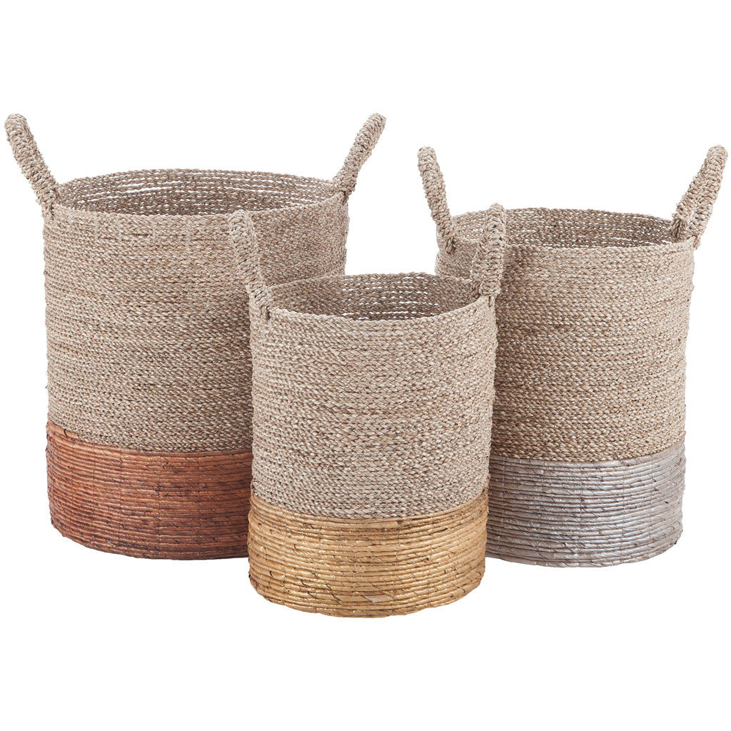 Earthern Woven Baskets (Set of 3)