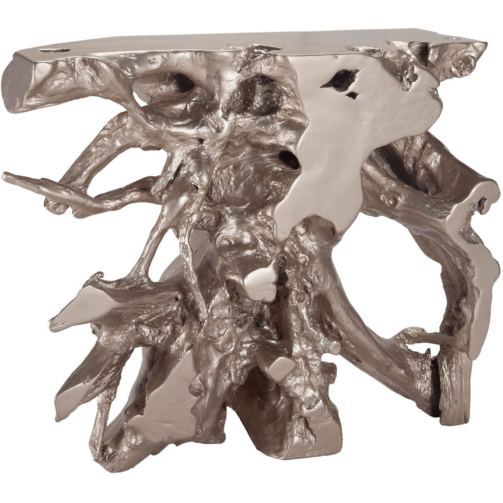 Song Teak Slice Console Champagne